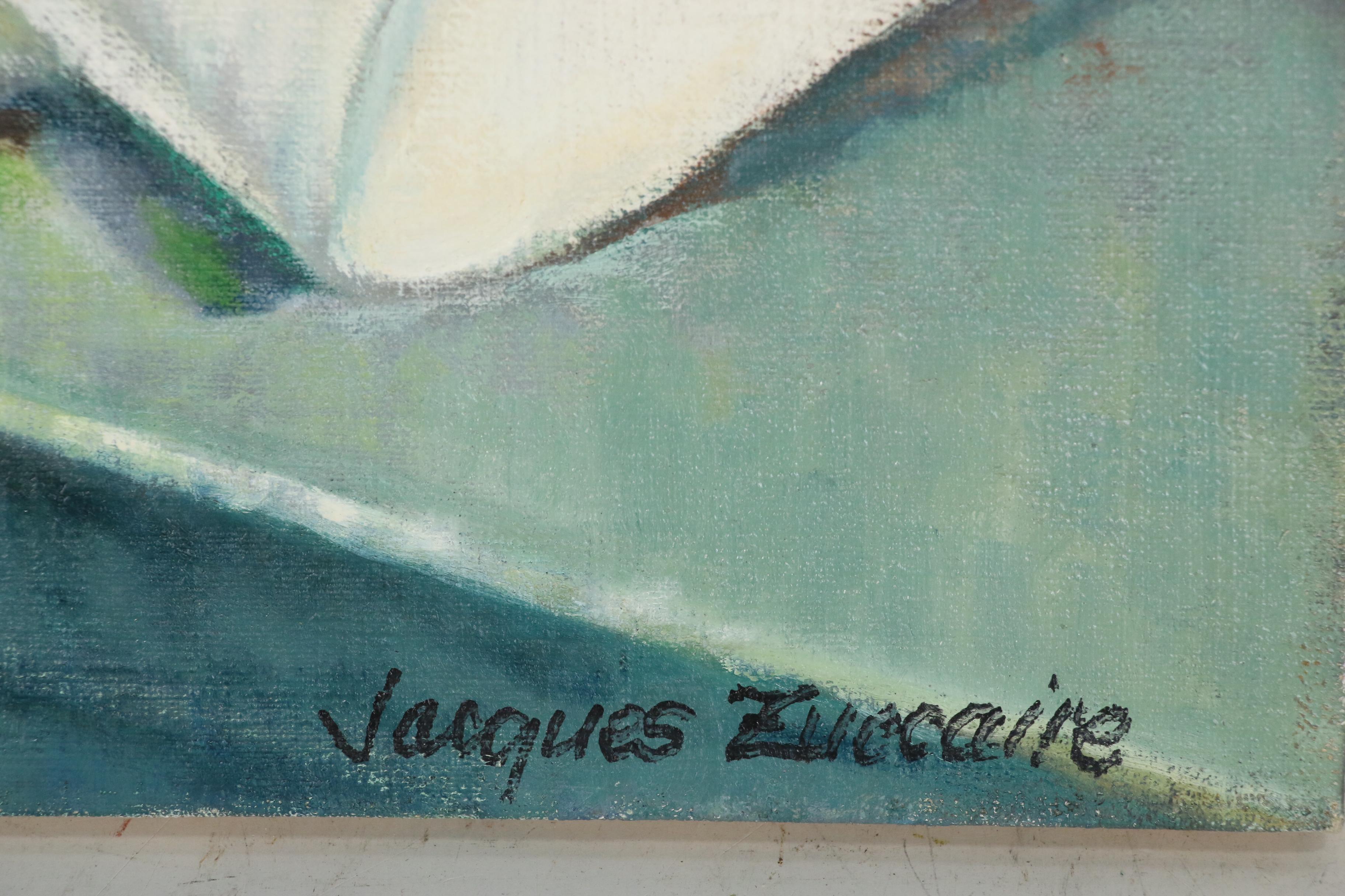 Jacques Zuccaire Still Life Oil Painting with Apples and Pear, Late 20th Century EBTH