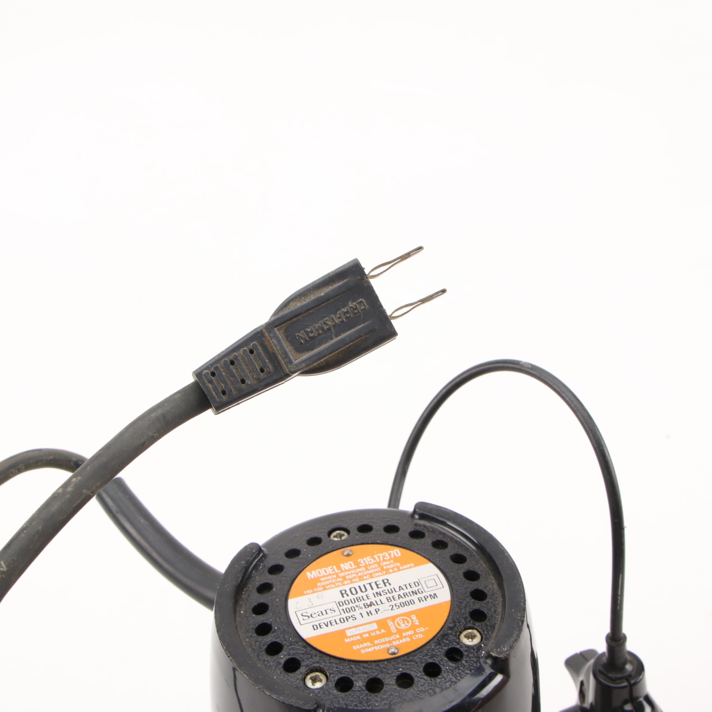 Craftsman Commercial Router with Mastergrip Bit Set EBTH