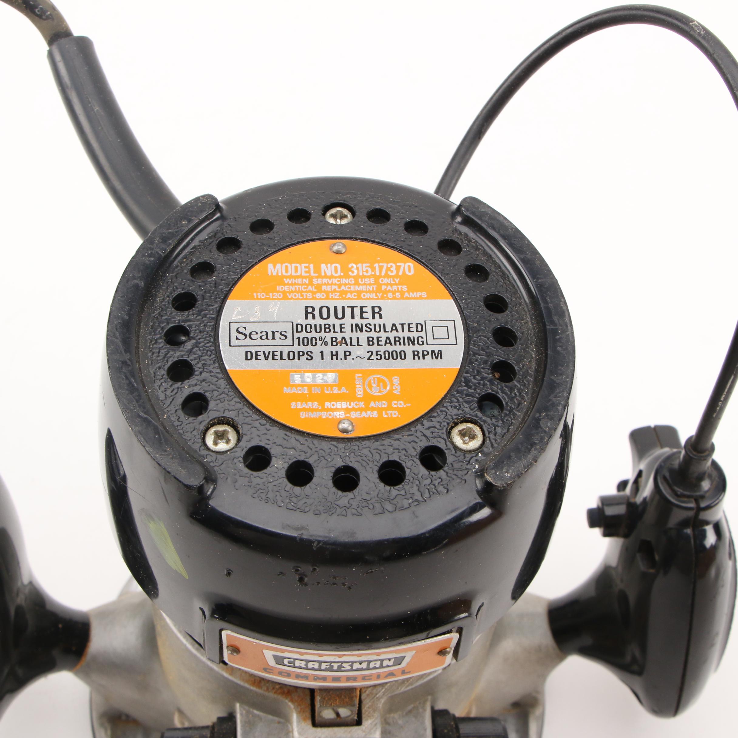 Craftsman Commercial Router with Mastergrip Bit Set EBTH