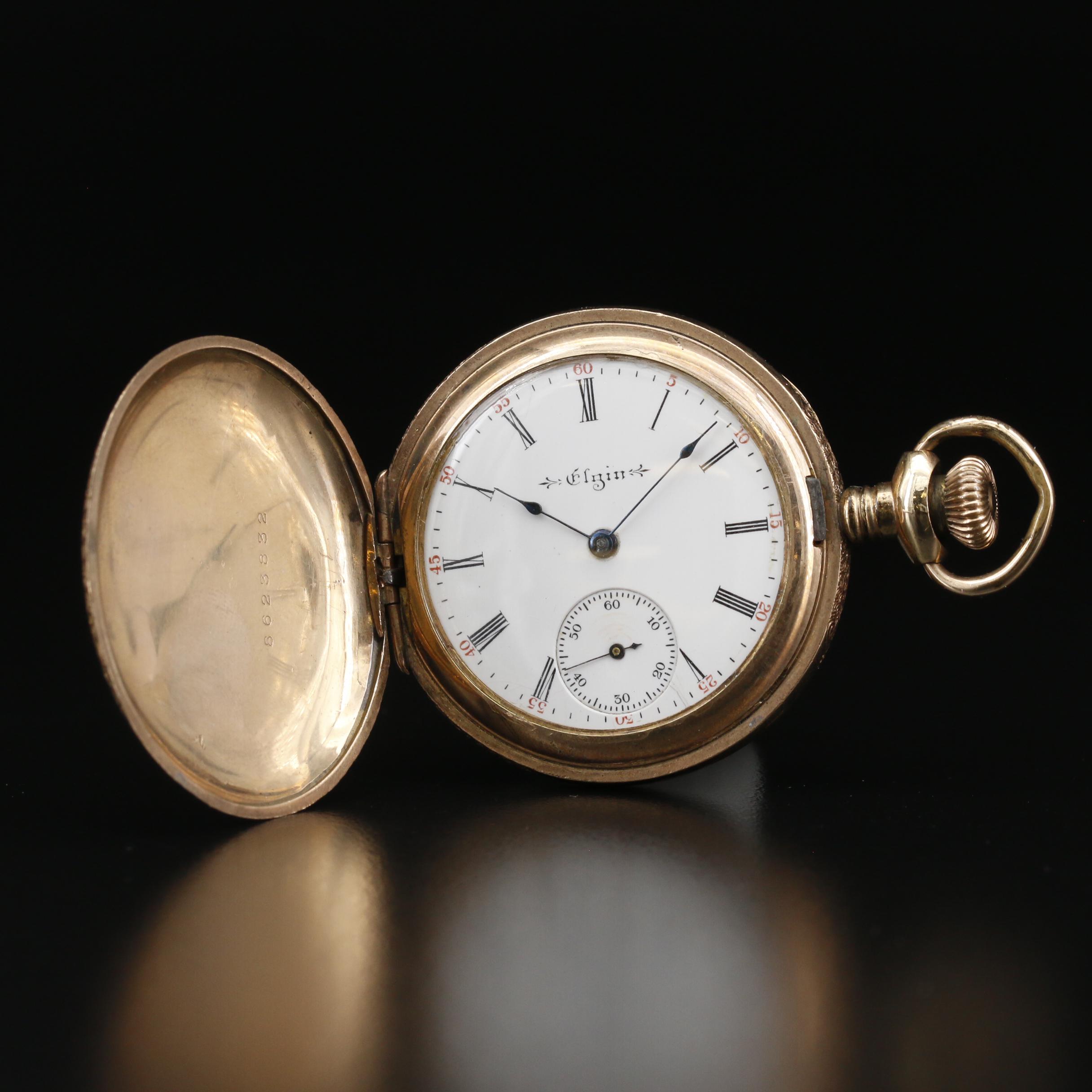 1903 Elgin Gold Filled Hunting Case Pocket Watch EBTH