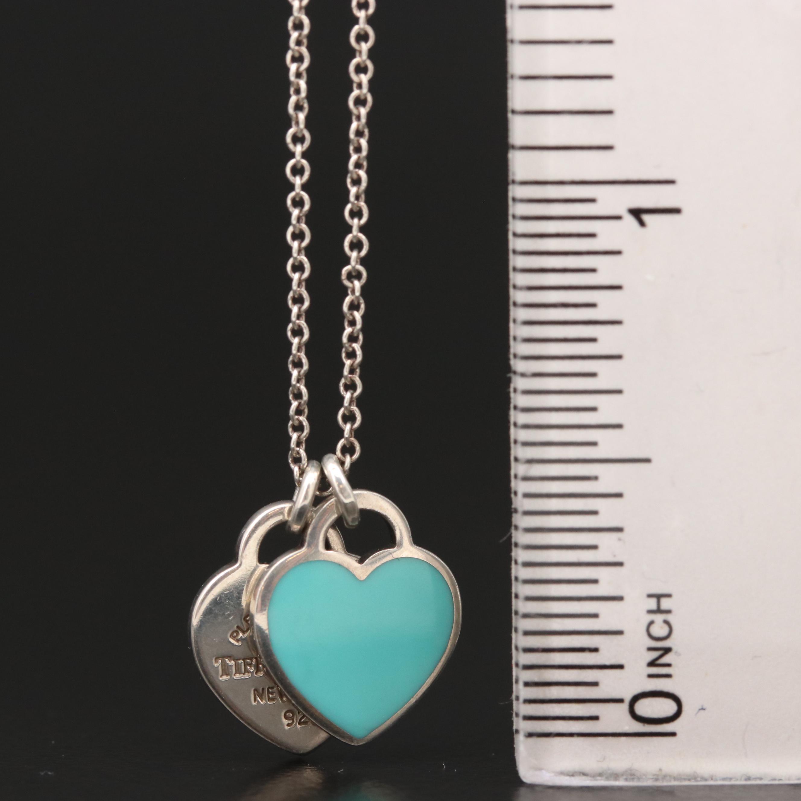 Tiffany & Co. "Return to Tiffany" Mini Double Heart Tag Pendant