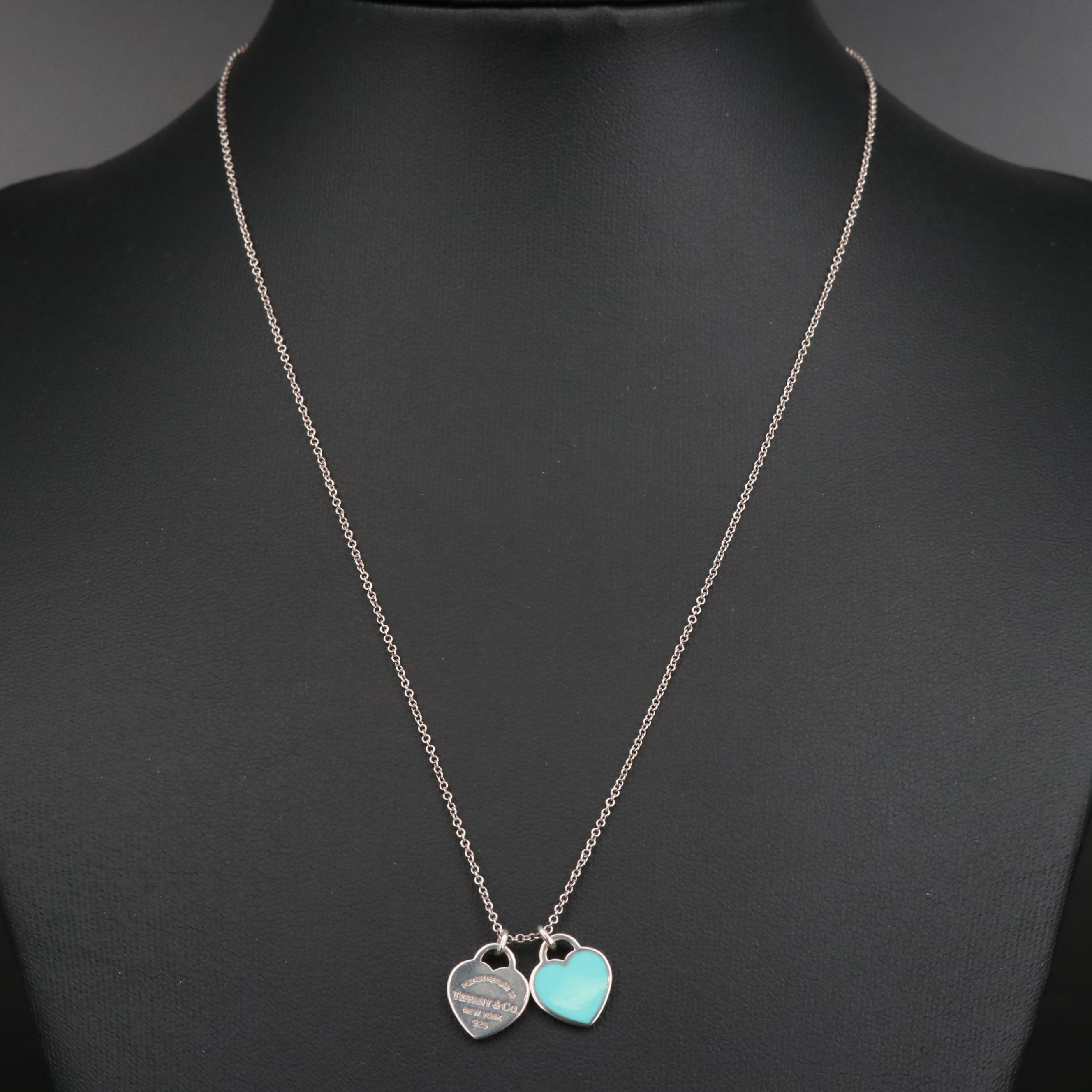 Tiffany & Co. "Return to Tiffany" Mini Double Heart Tag Pendant