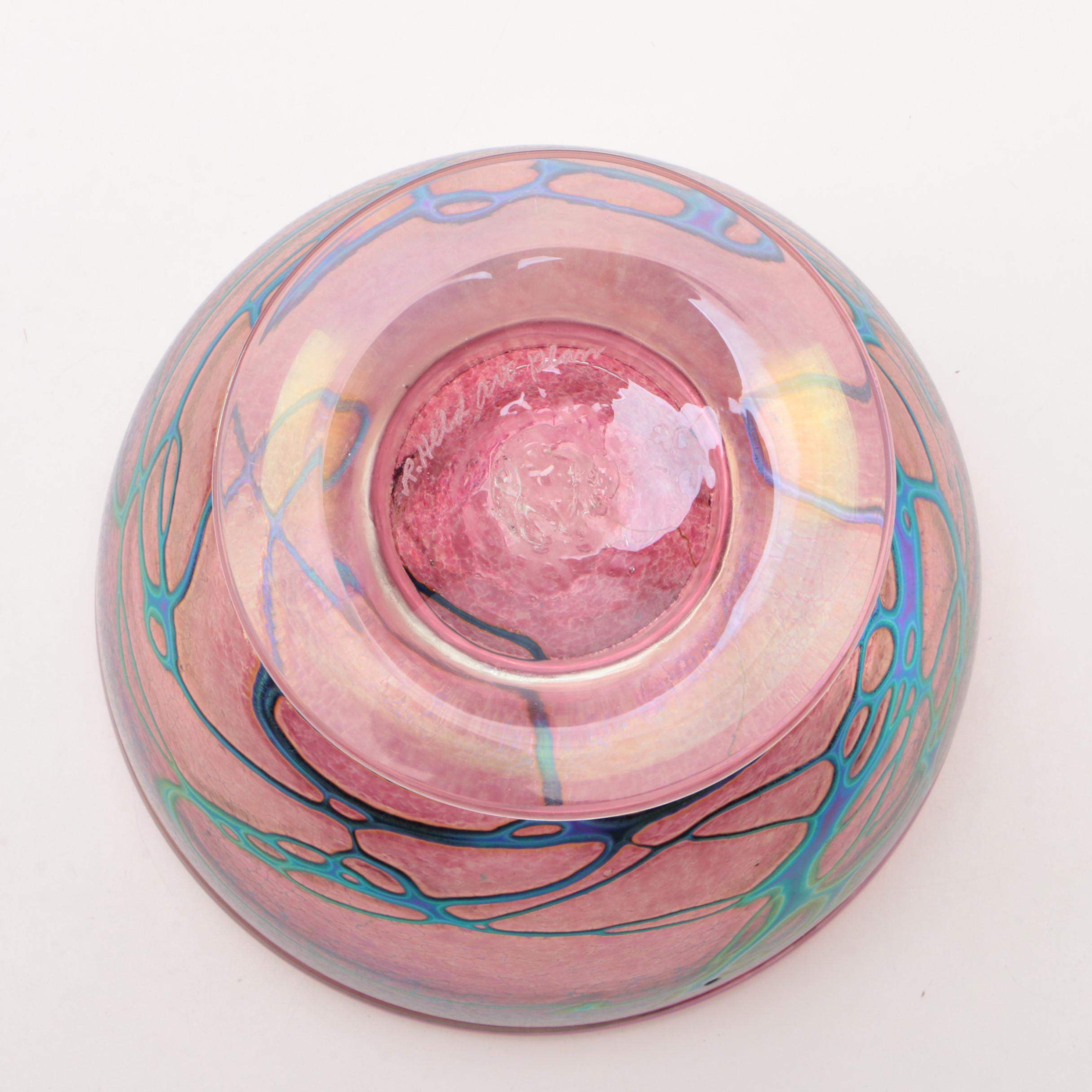 Robert Held Iridescent Art Glass Vases and Bowl EBTH