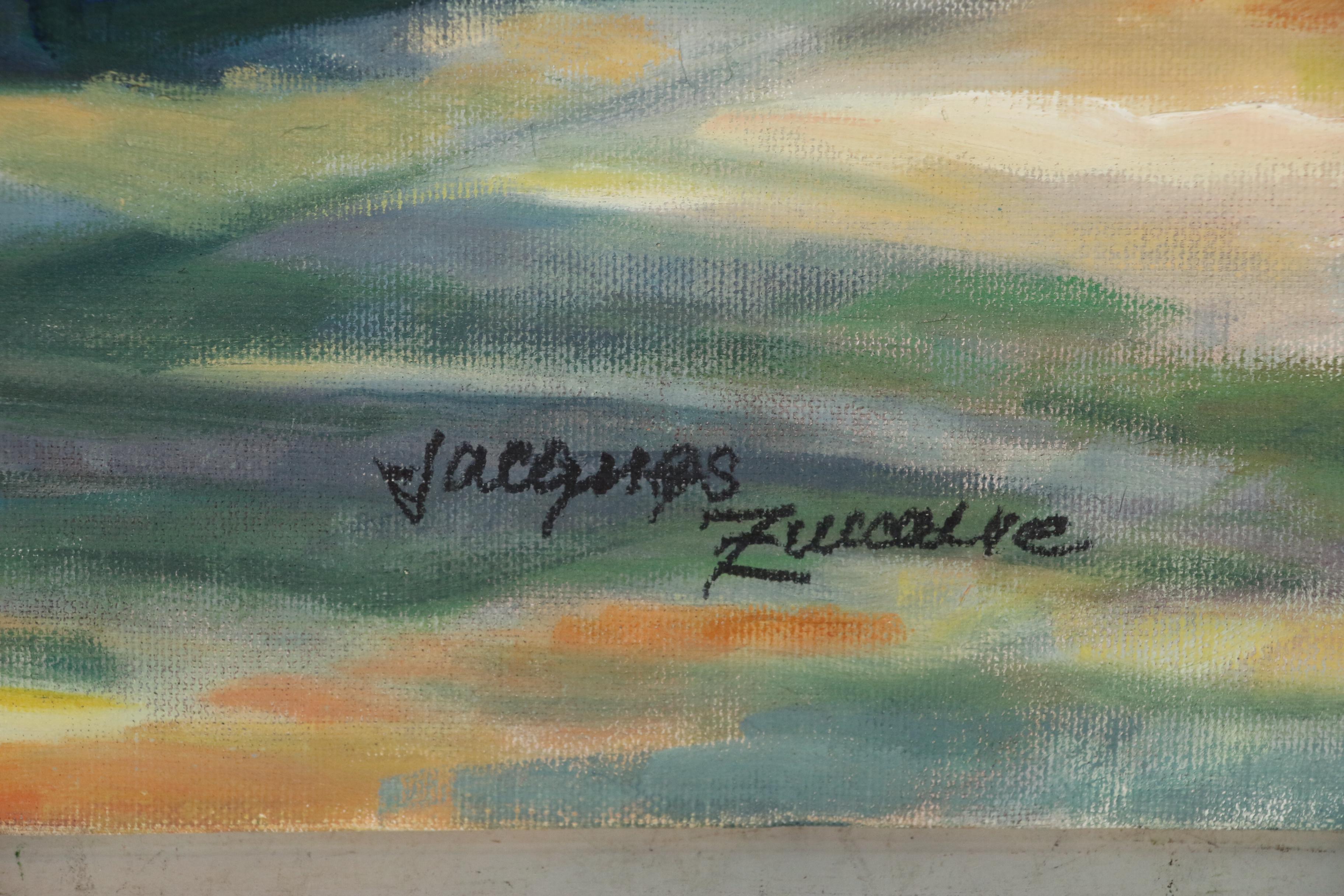 Jacques Zuccaire Still Life Oil Painting of Fruit, Late 20th Century EBTH