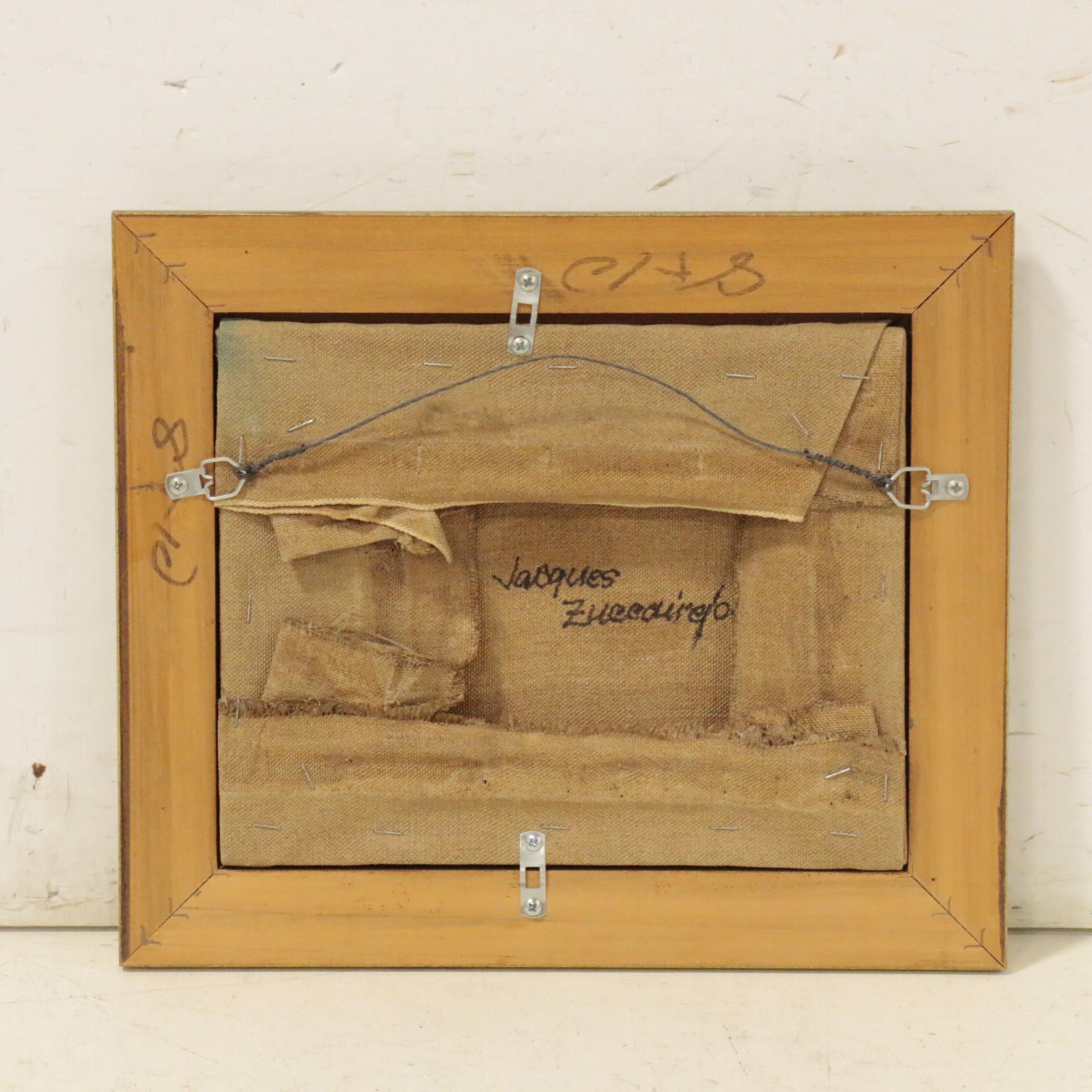 Jacques Zuccaire Still Life Oil Painting of Eggs in Frying Pan EBTH