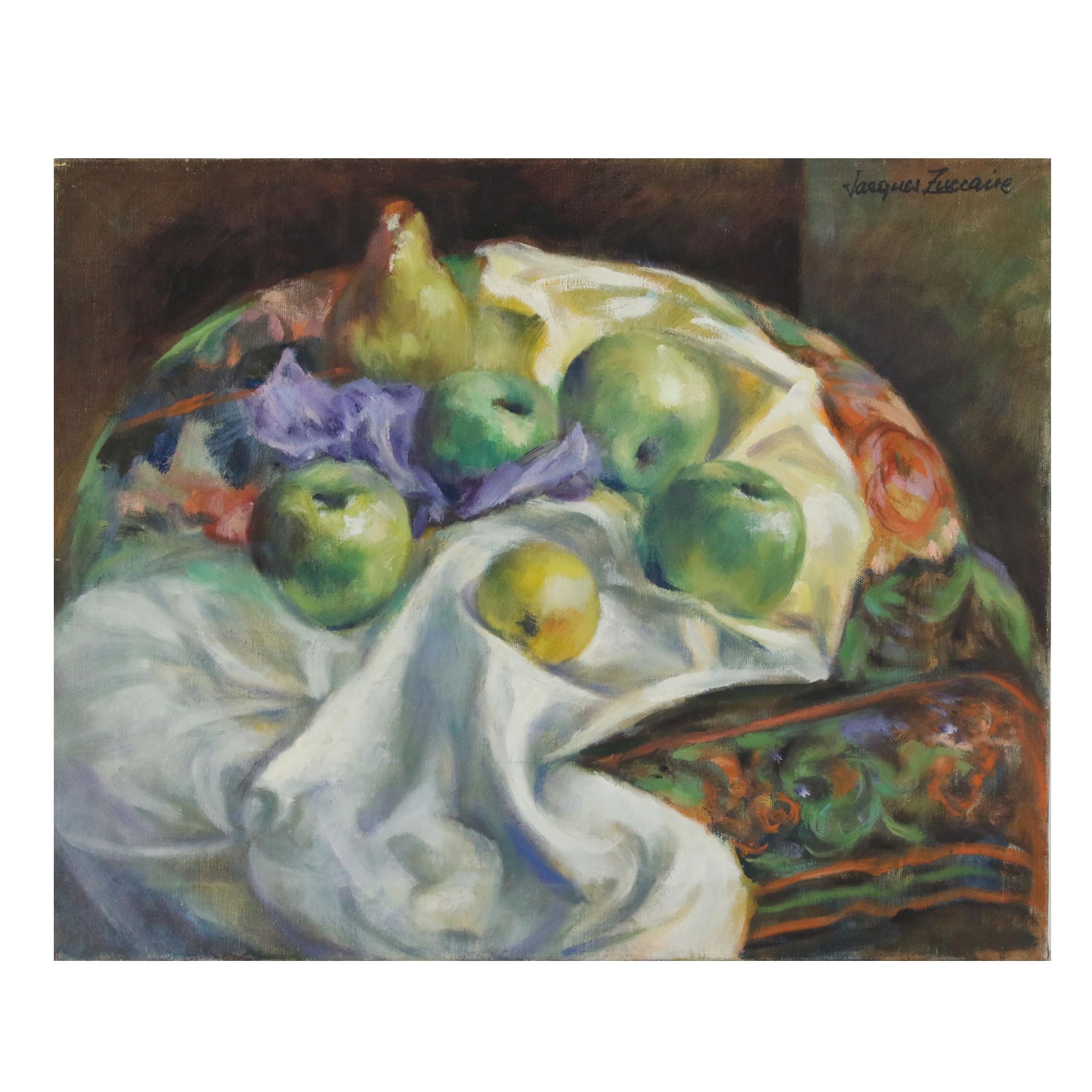 Jacques Zuccaire Still Life Oil Painting, Late 20th Century EBTH