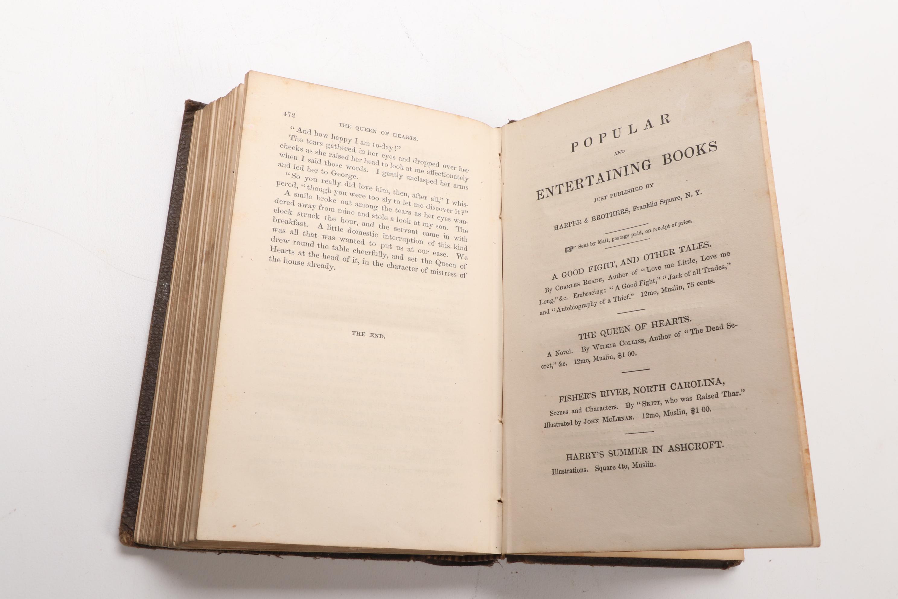 First American Edition "The Queen Of Hearts" By Wilkie Collins, 1859 | EBTH