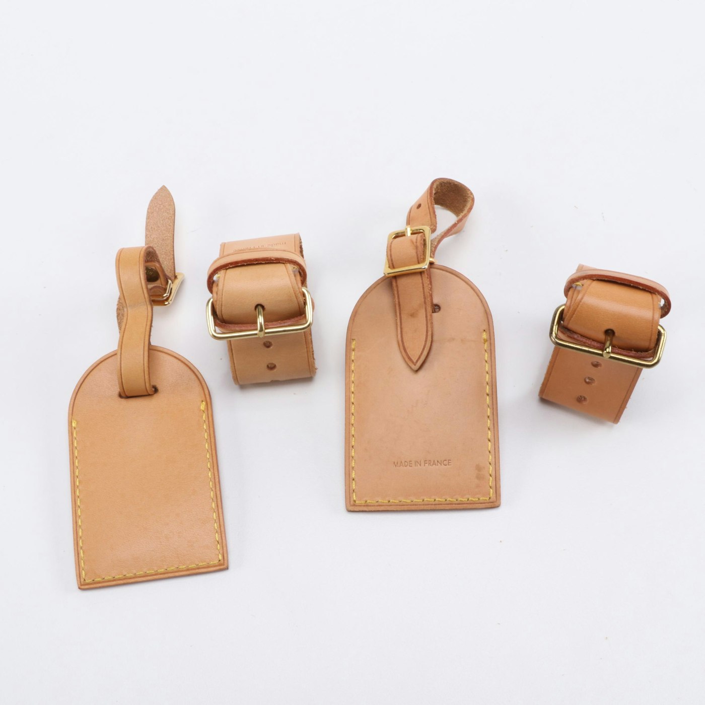Louis Vuitton Small Luggage Tag and Poignet in Vachetta Leather