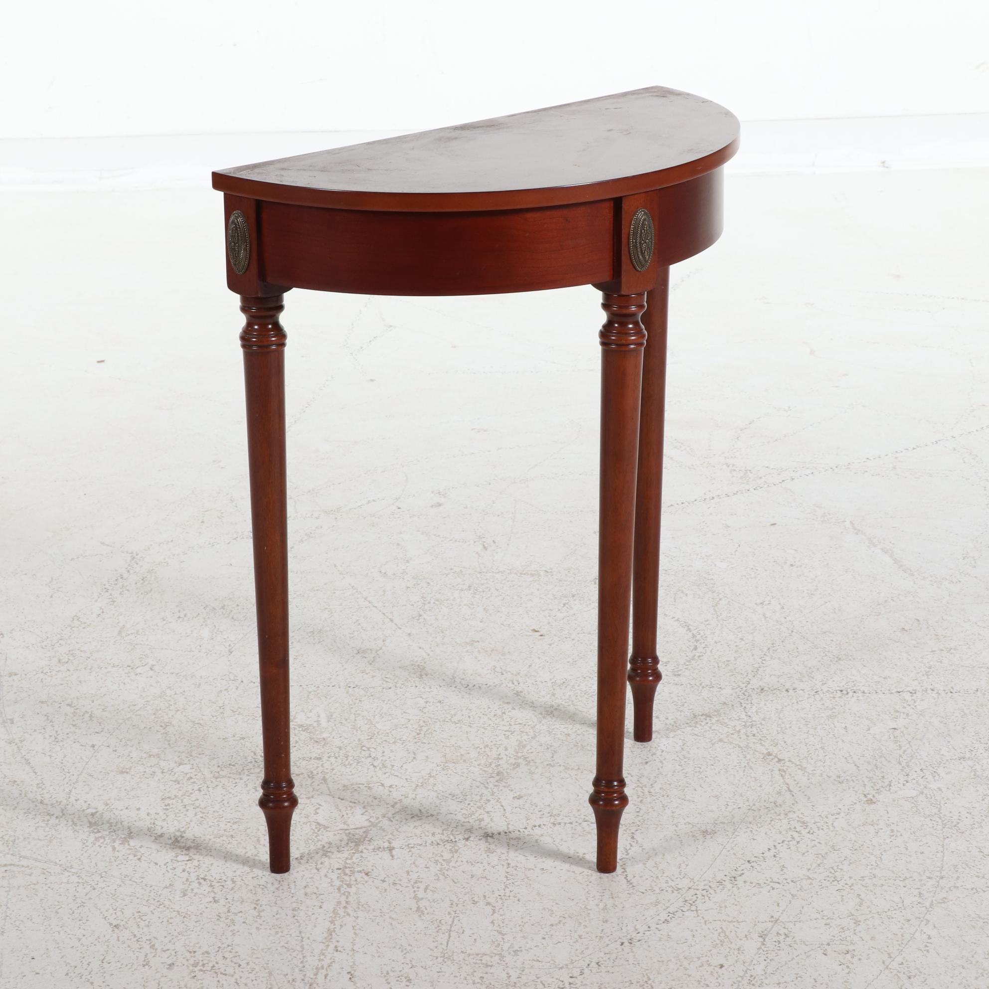 Bombay Company Sheraton Style Demilune Hall Tables EBTH
