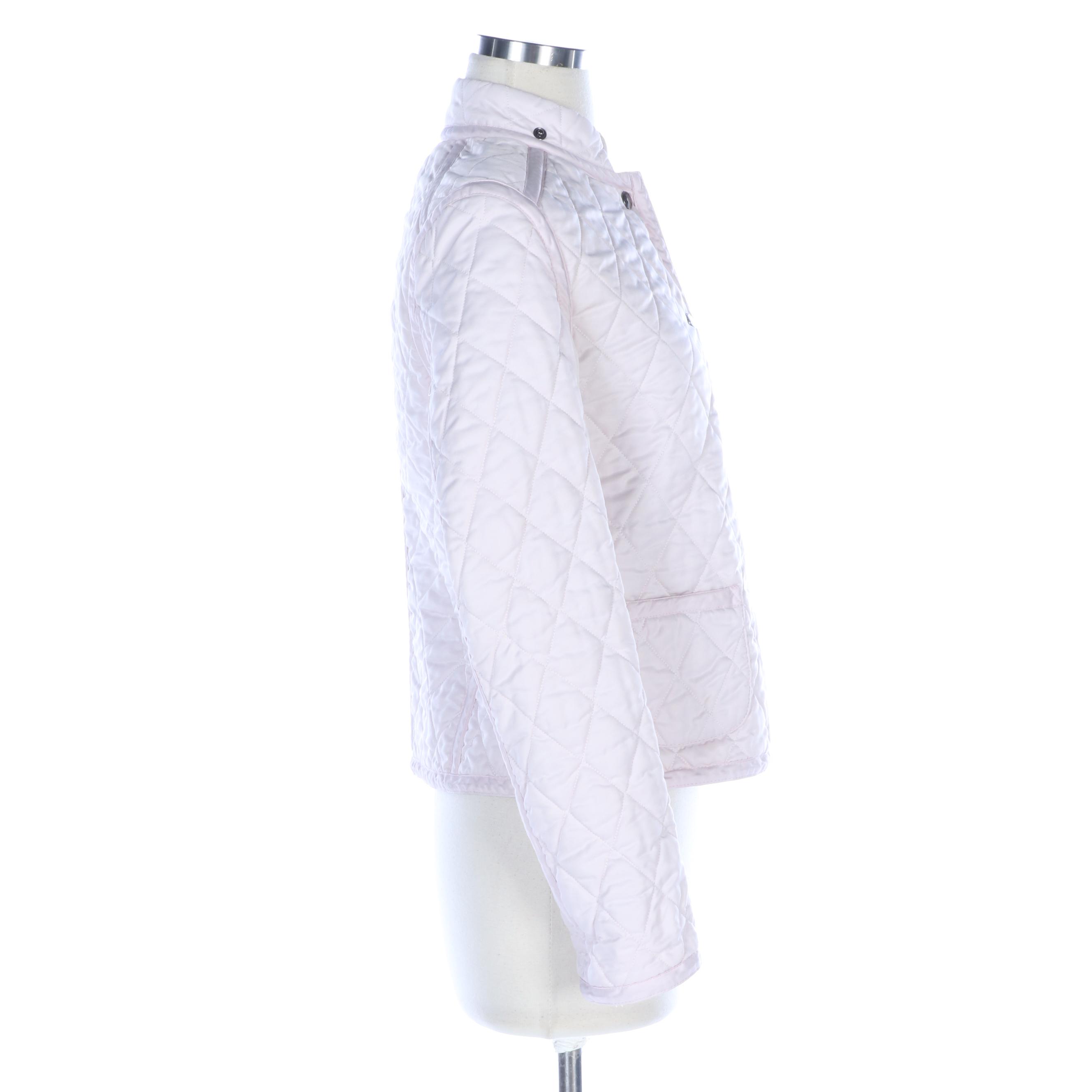 Burberry Light Pink Quilted Jacket with "Nova Check" Lining EBTH