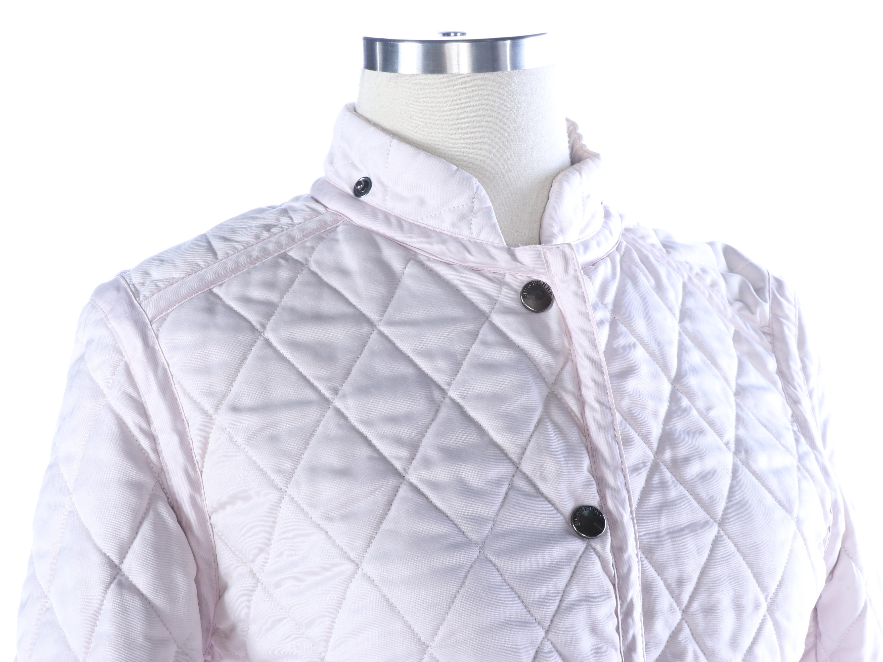 Burberry Light Pink Quilted Jacket with "Nova Check" Lining EBTH
