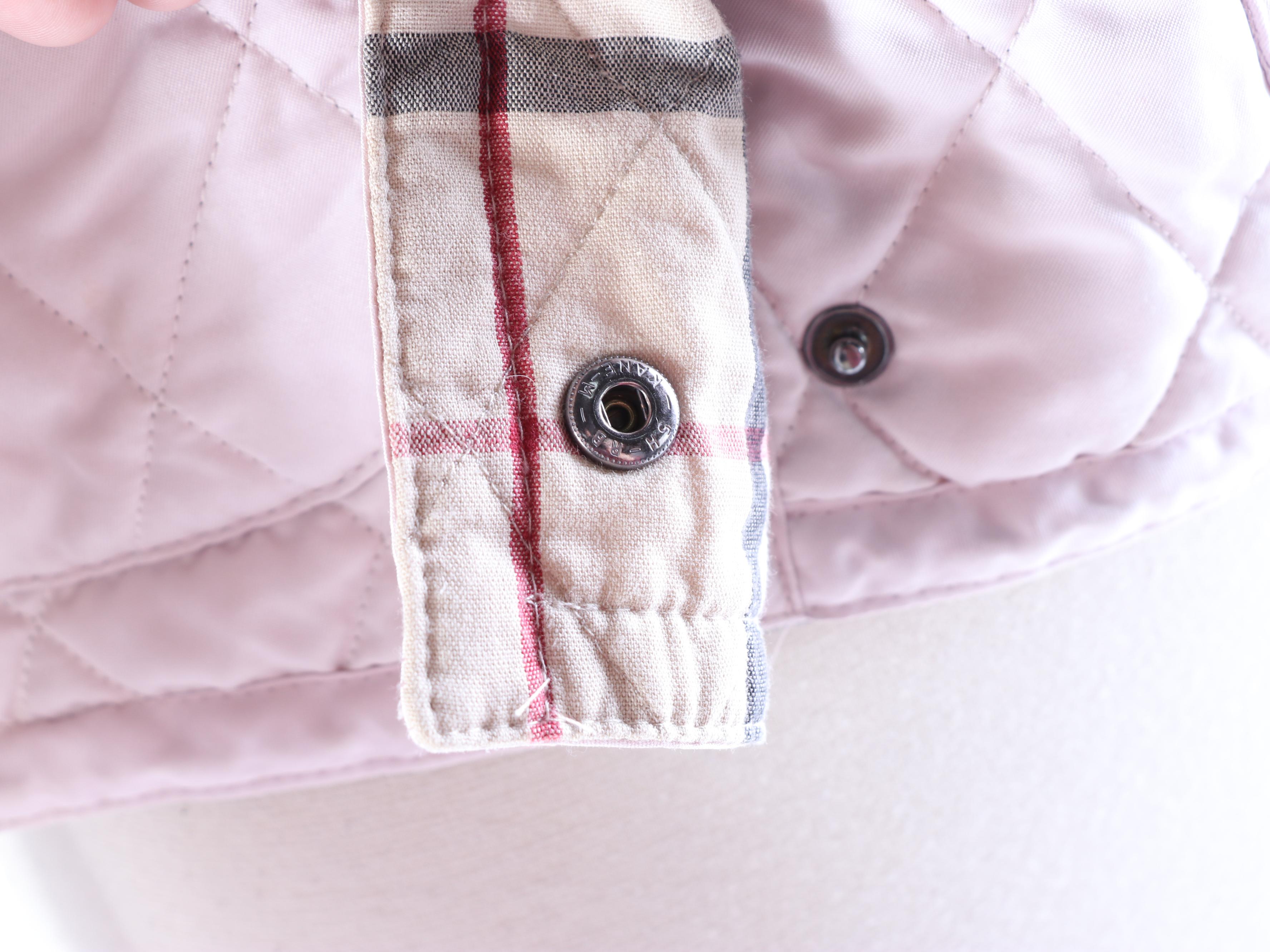 Burberry Light Pink Quilted Jacket with "Nova Check" Lining EBTH