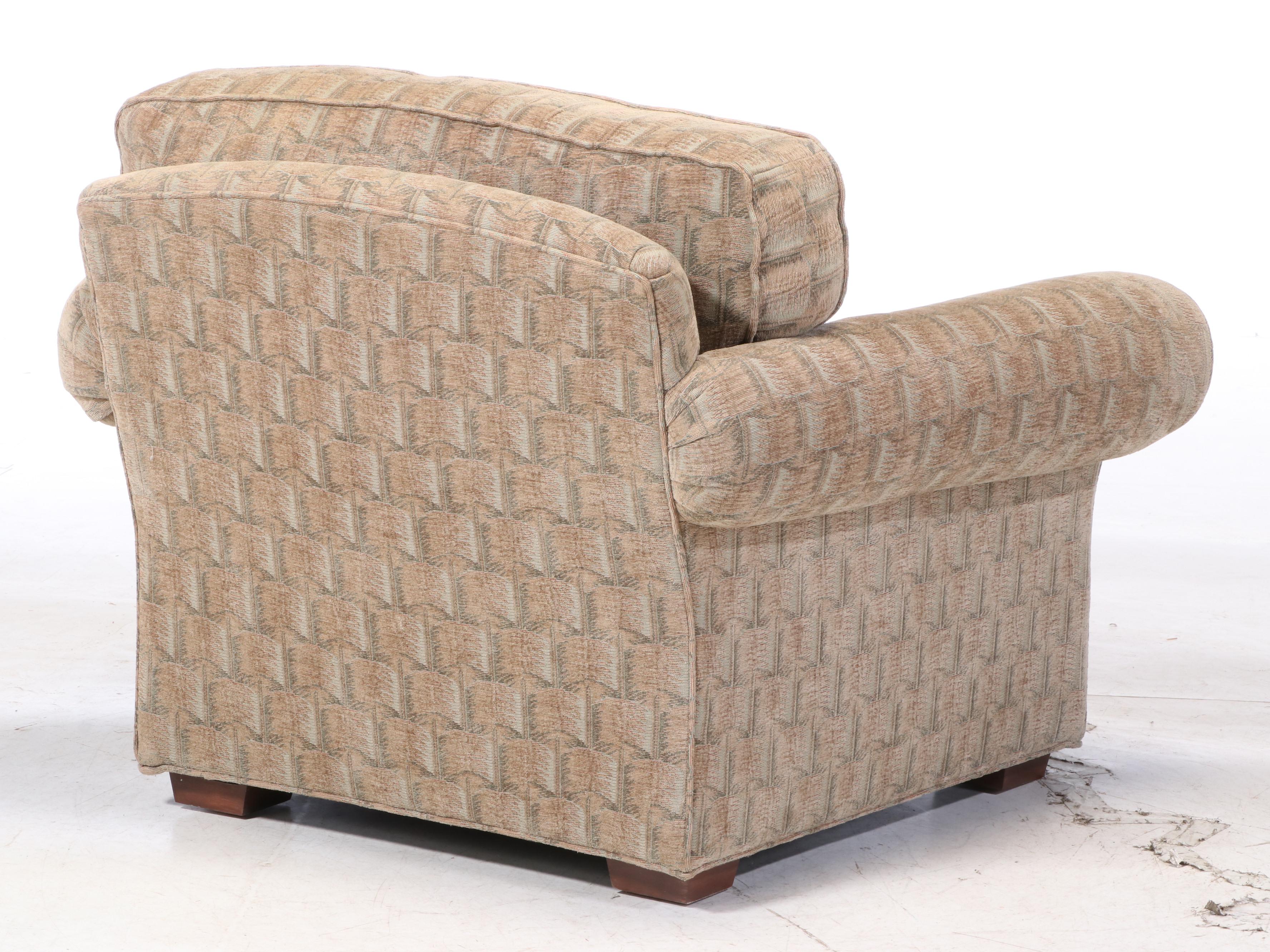 Henredon Upholstered Club Chair and Ottoman EBTH