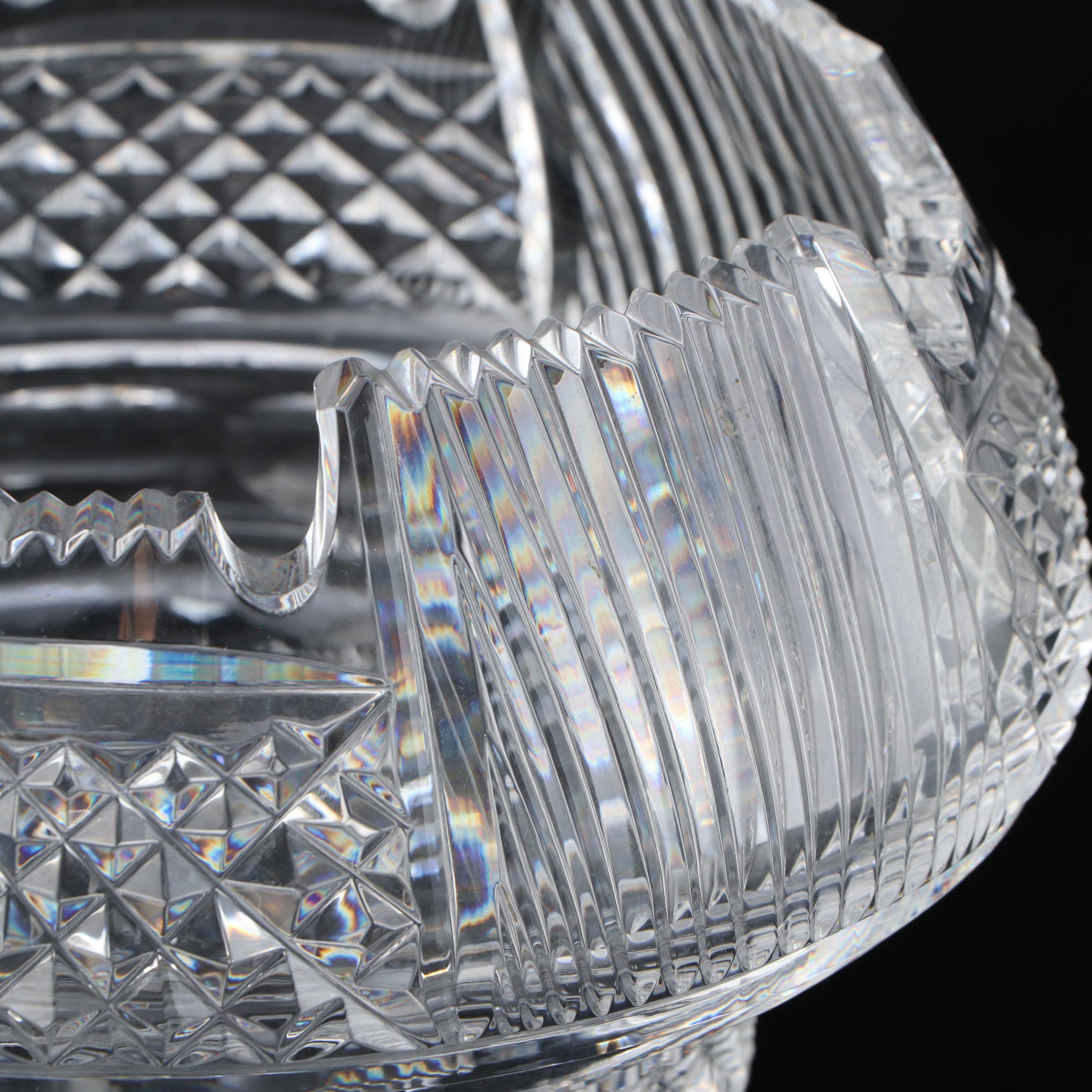 Waterford Crystal Pedestal Vase with Sawtooth Rim EBTH