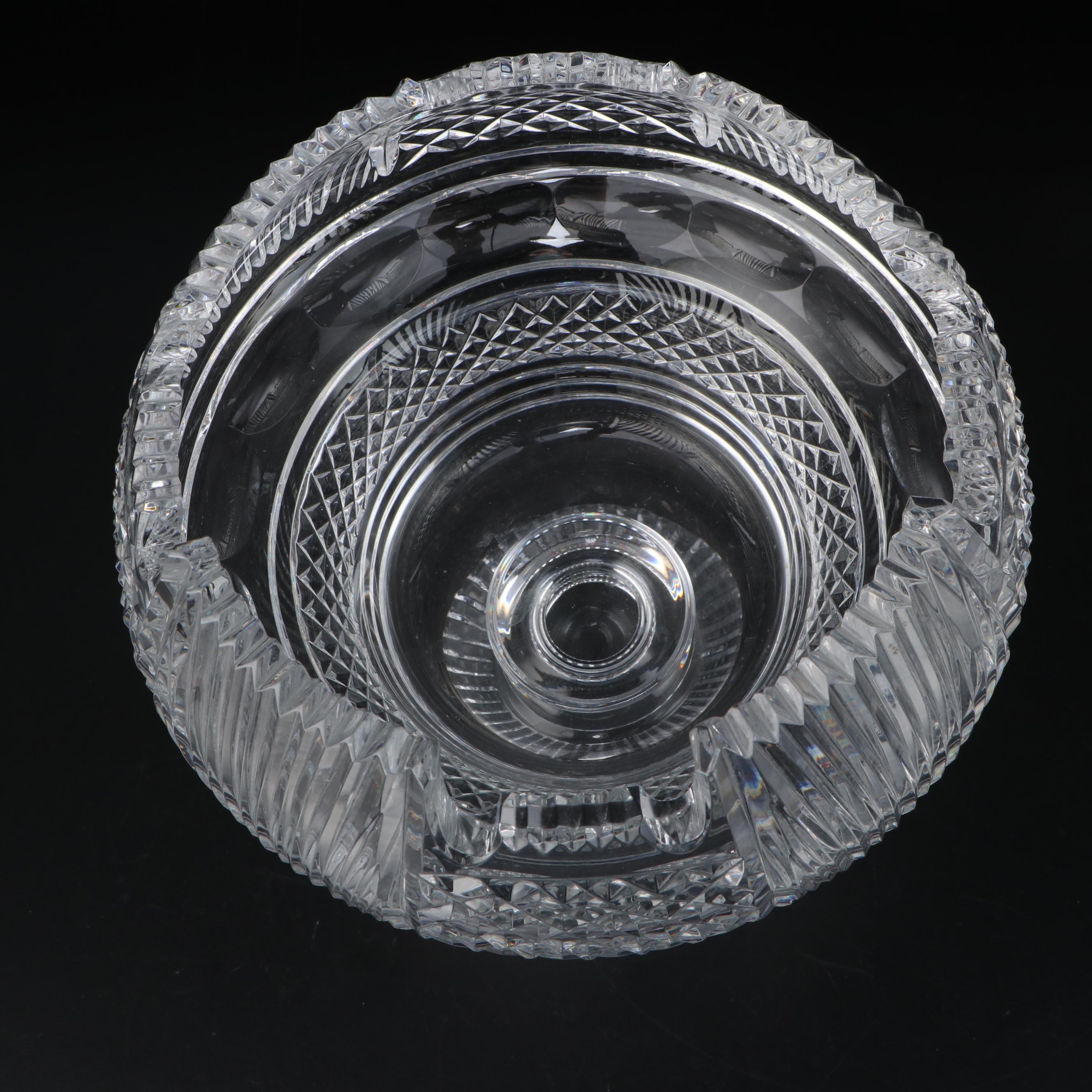 Waterford Crystal Pedestal Vase with Sawtooth Rim EBTH