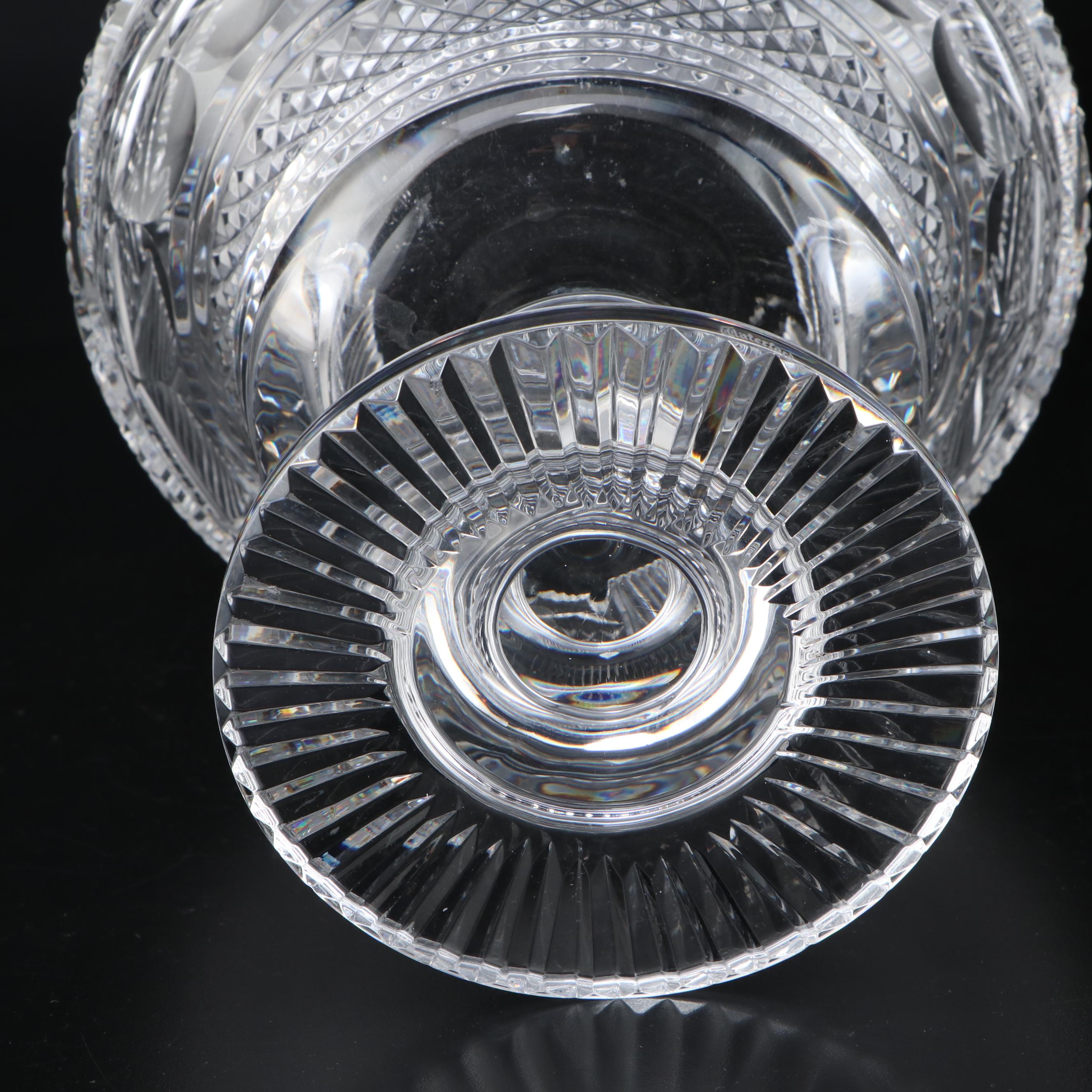 Waterford Crystal Pedestal Vase with Sawtooth Rim EBTH