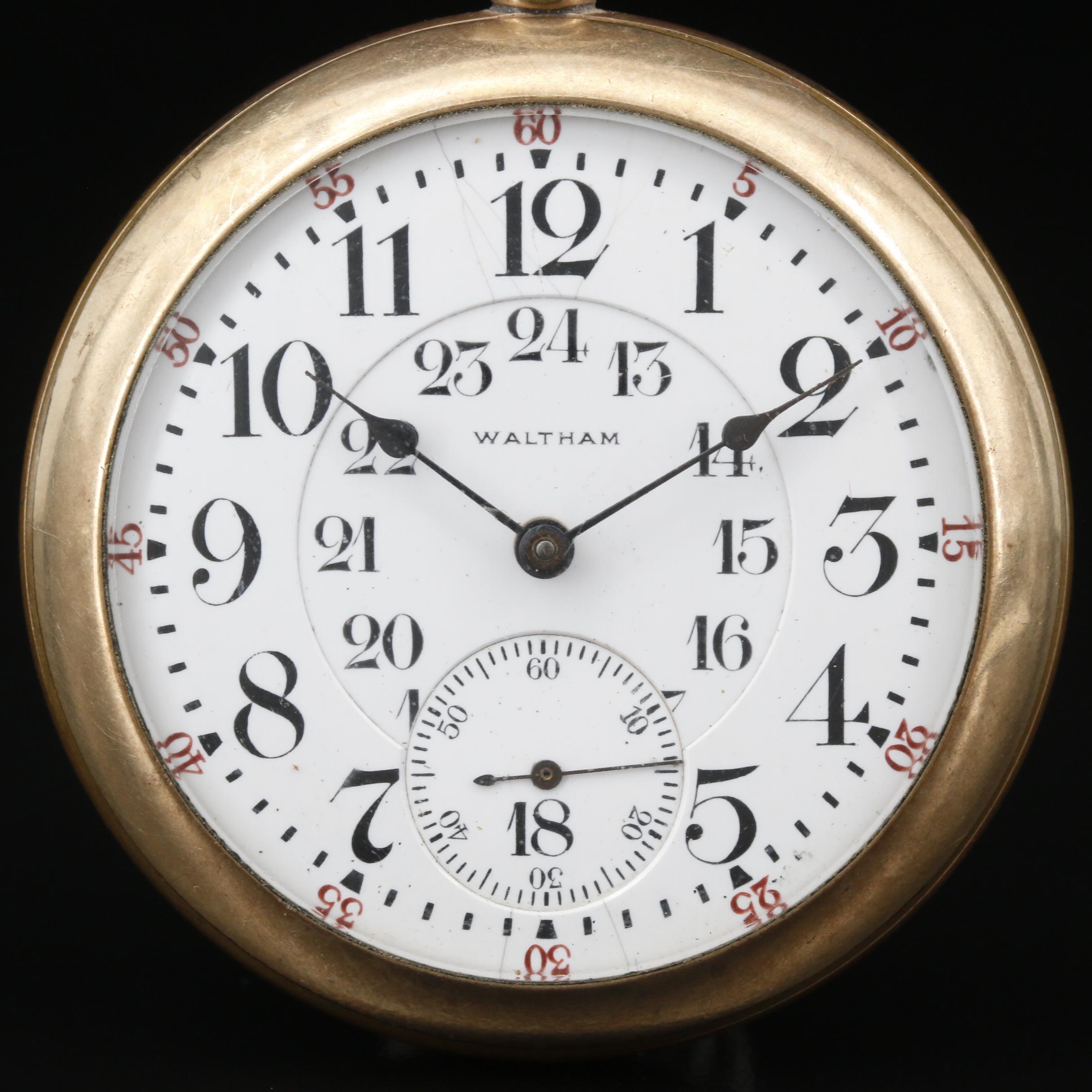 1907 Waltham "Canadian Dial" Gold Filled Pocket Watch EBTH