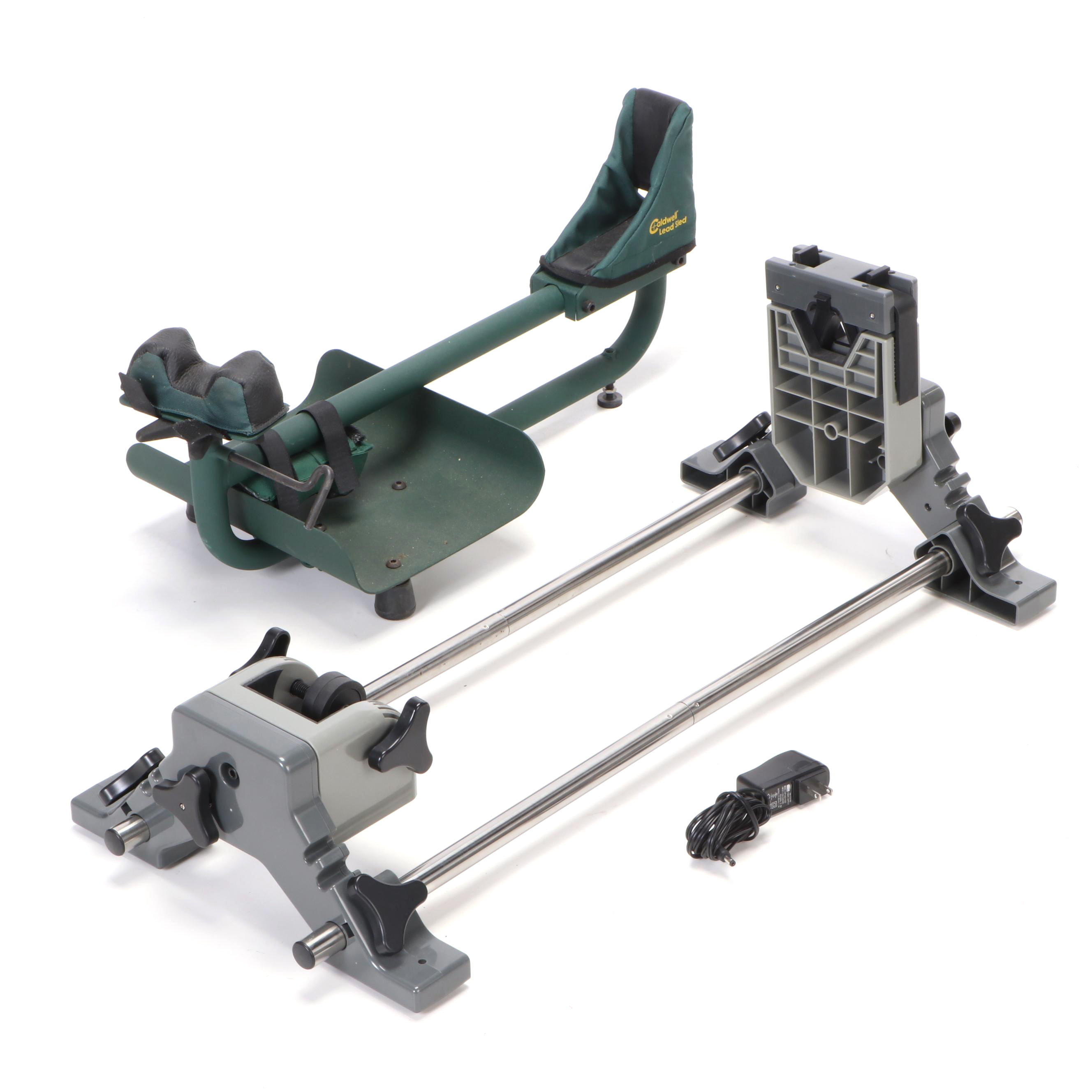 Caldwell "Lead Sled" Adjustable Shooting Rest, and Lyman Revolution Gun