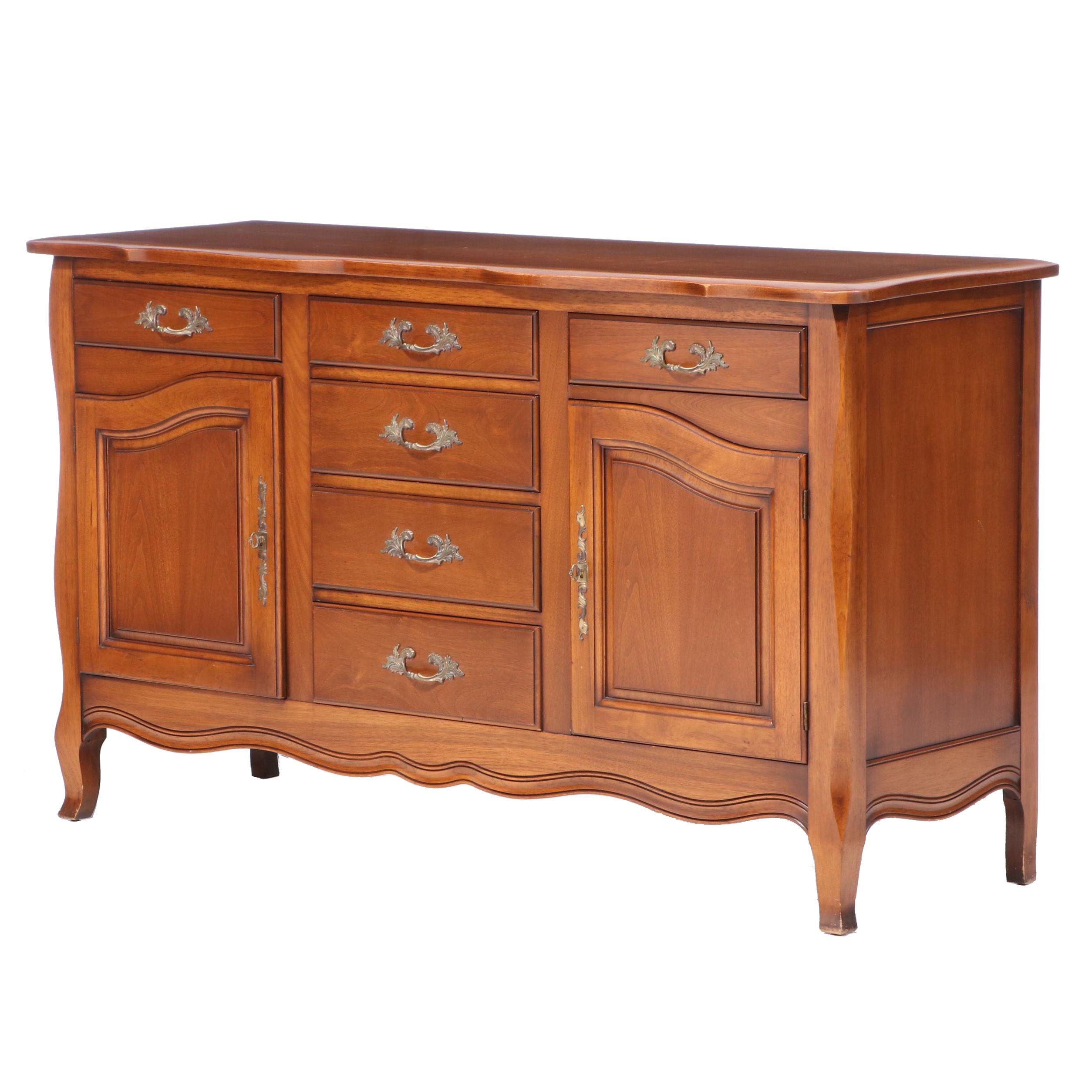 Drexel Furniture "Peasant Provincial" Walnut Buffet, Mid20th Century