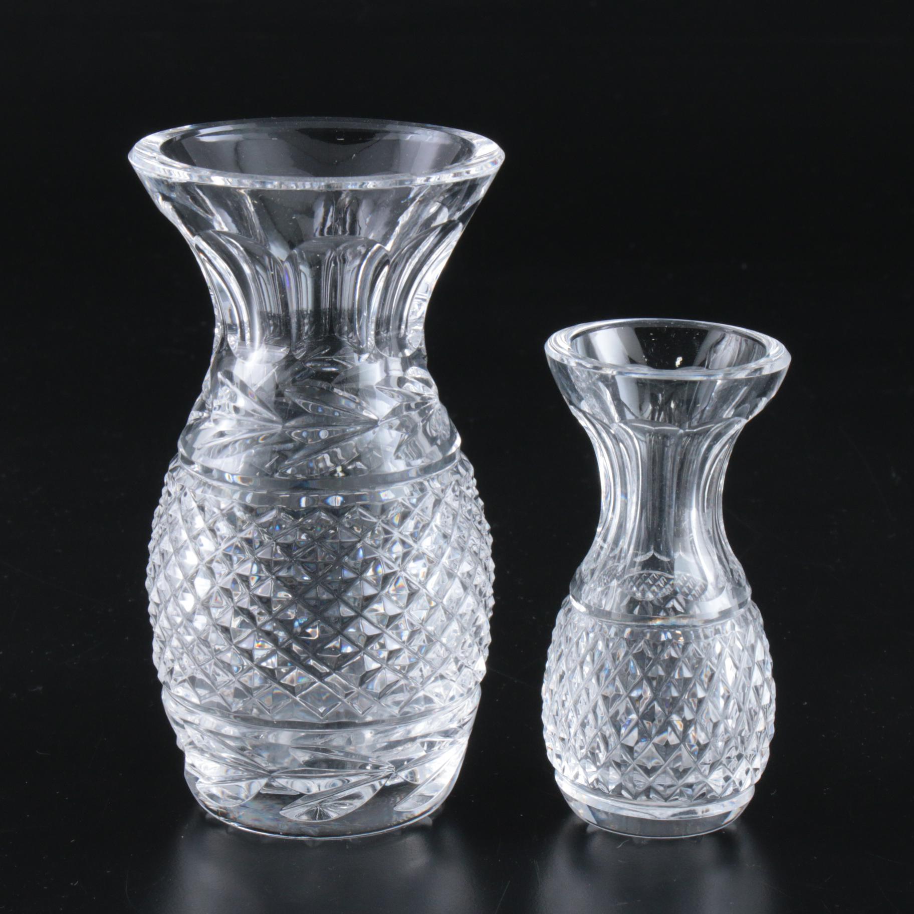 Waterford Crystal "Alana" and "Glandore" Bud Vases EBTH