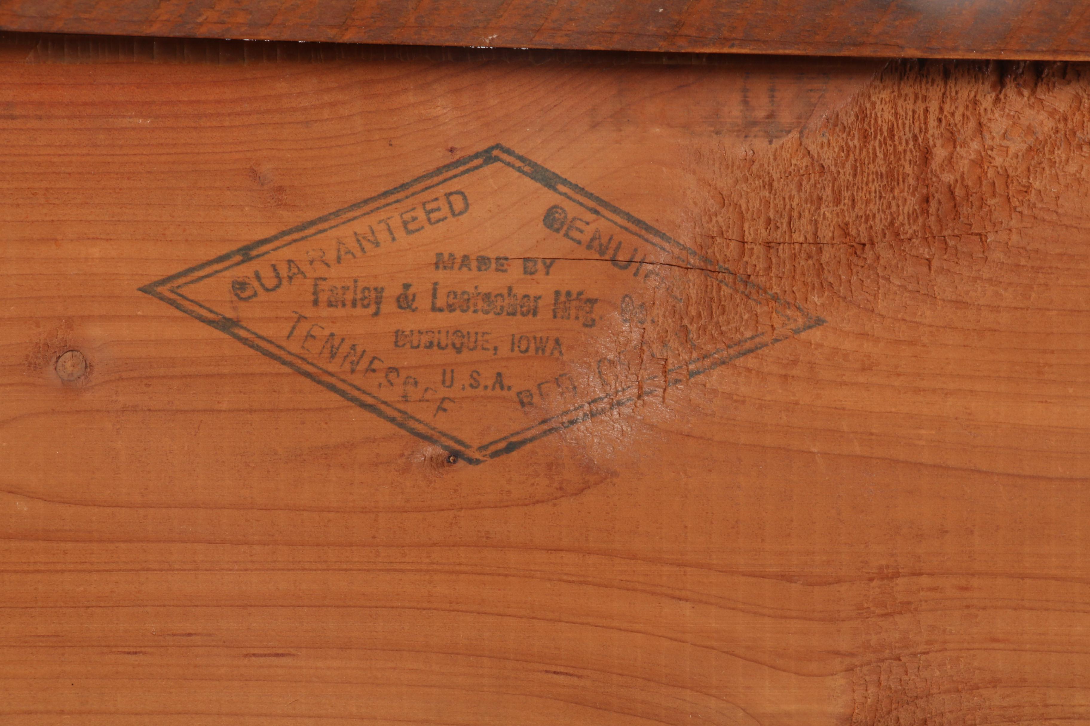 Farley and Loetscher Genuine Tennessee Red Cedar Chest EBTH
