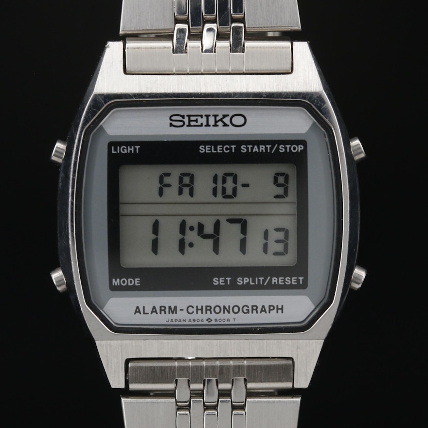 Vintage Seiko Digital LCD Stainless Steel Quartz Wristwatch | EBTH