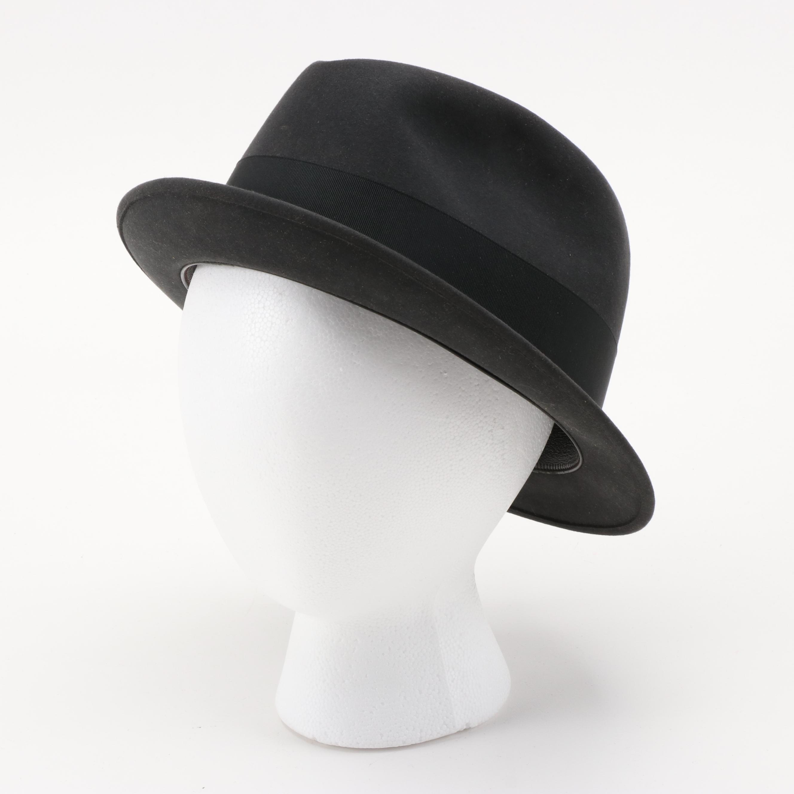 Dobbs Golden Coach and Royal Stetson Mustang Fedora Hats with Hat Boxes