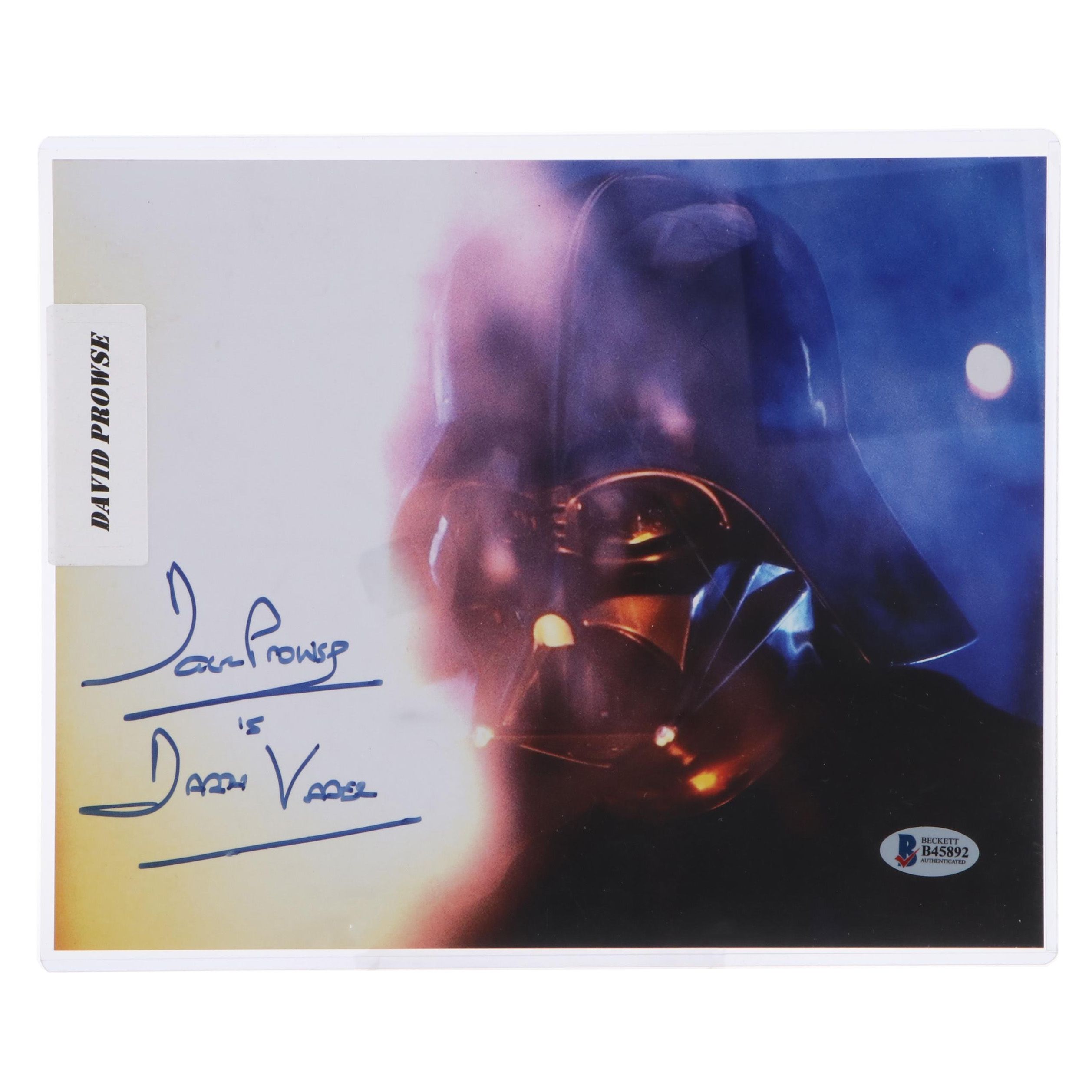 David Prowse Is Darth Vader Autographed Photo Coa Ebth
