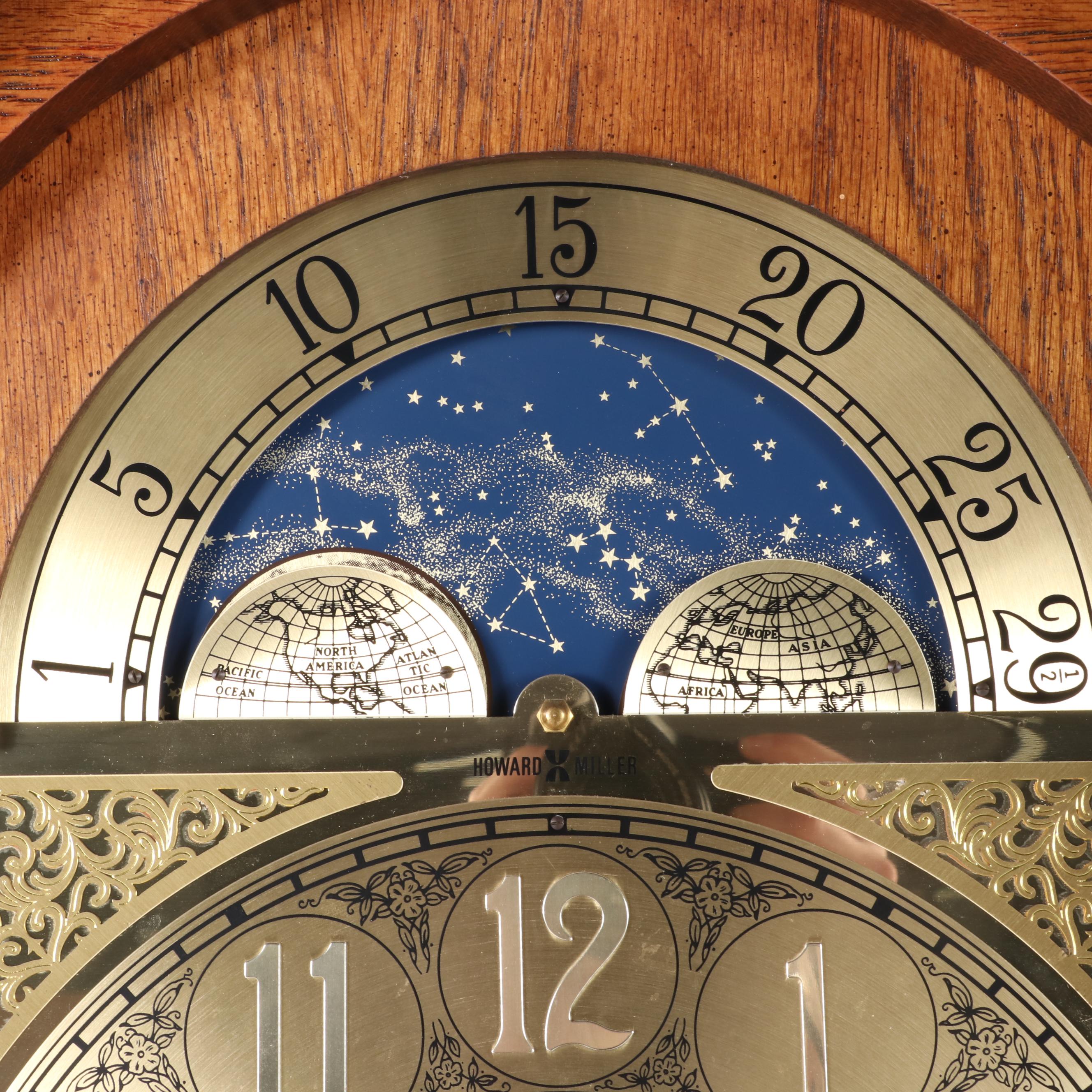 Howard Miller Clock Company Oak Case Grandfather Clock EBTH