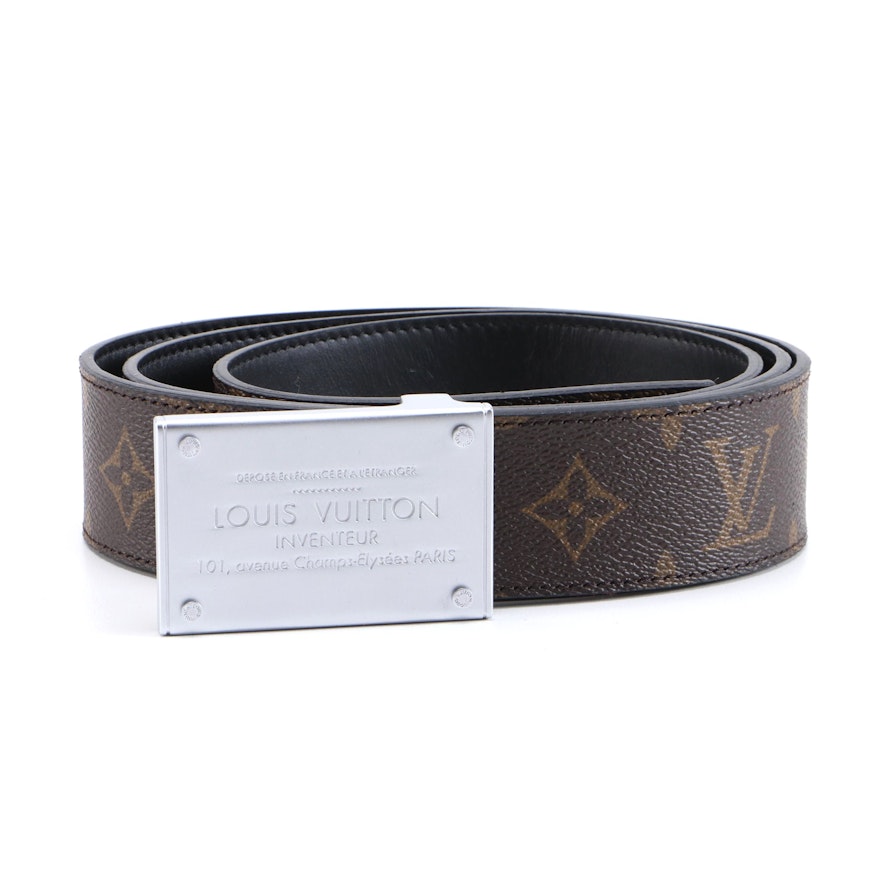Louis Vuitton Pre-loved Inventeur Leather Belt