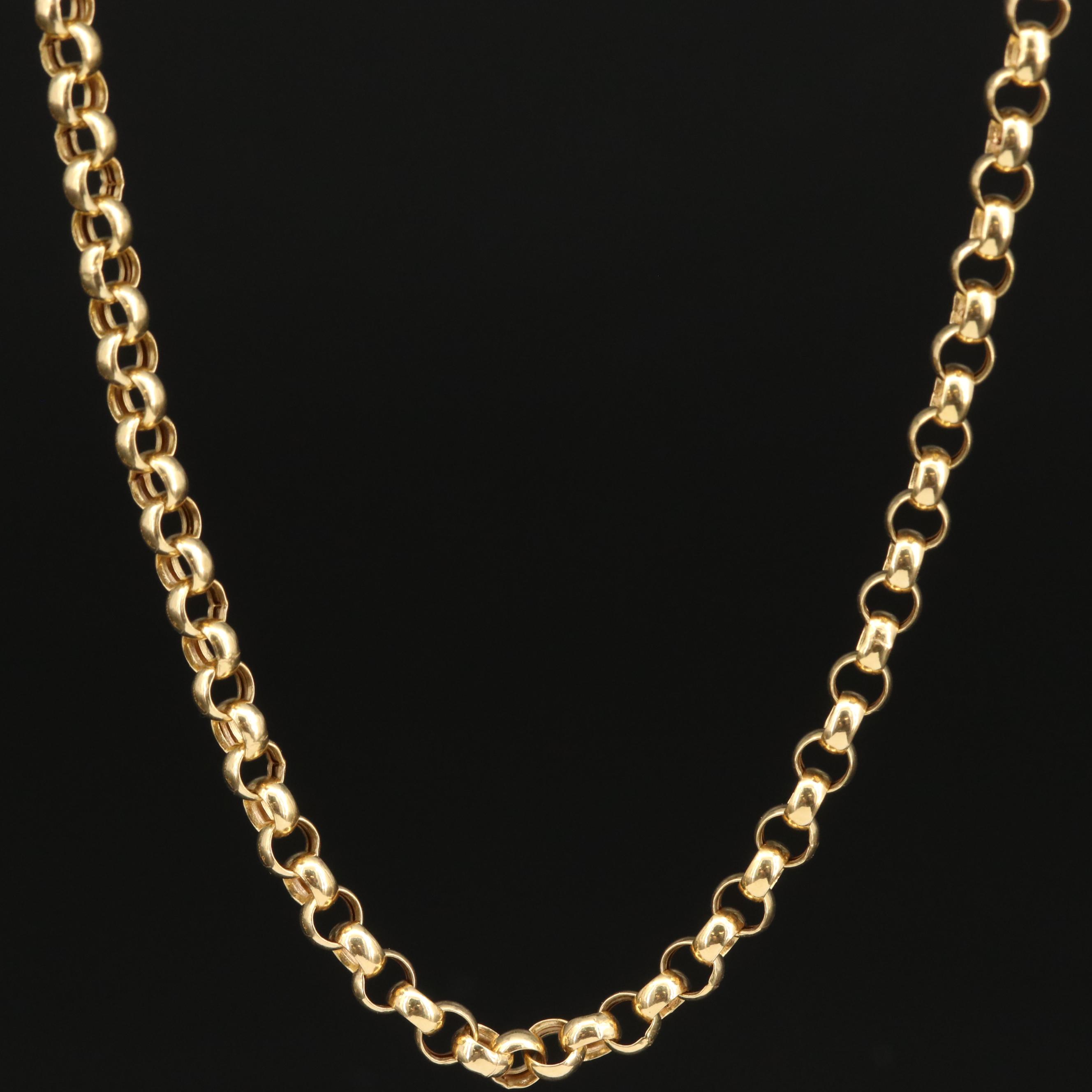 14K Rolo Chain Necklace EBTH