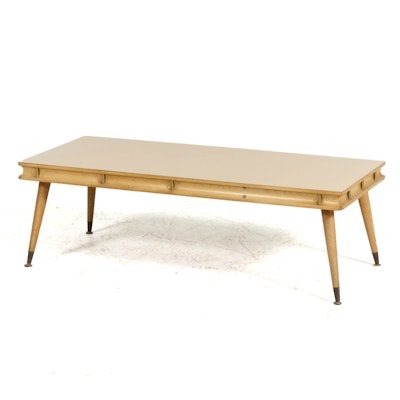 Mid Century Modern Blondewood and Laminate Top Coffee Table Mid Century Modern Blondewood and Laminate Top Coffee Table