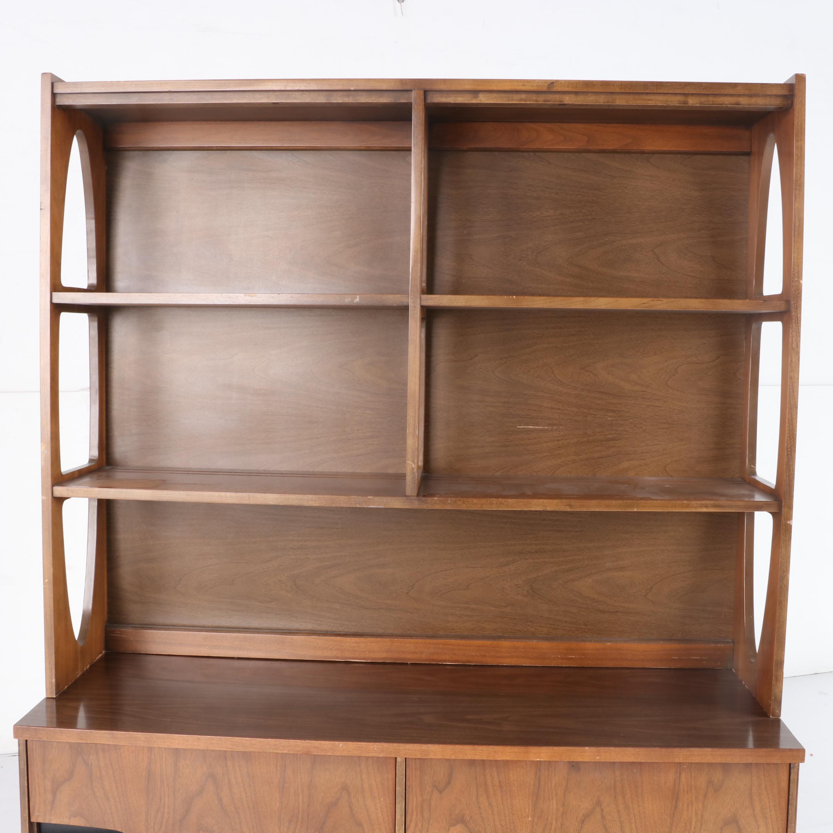 Bassett Furniture Mid Century Modern Walnut and Laminate BookcaseonChest EBTH