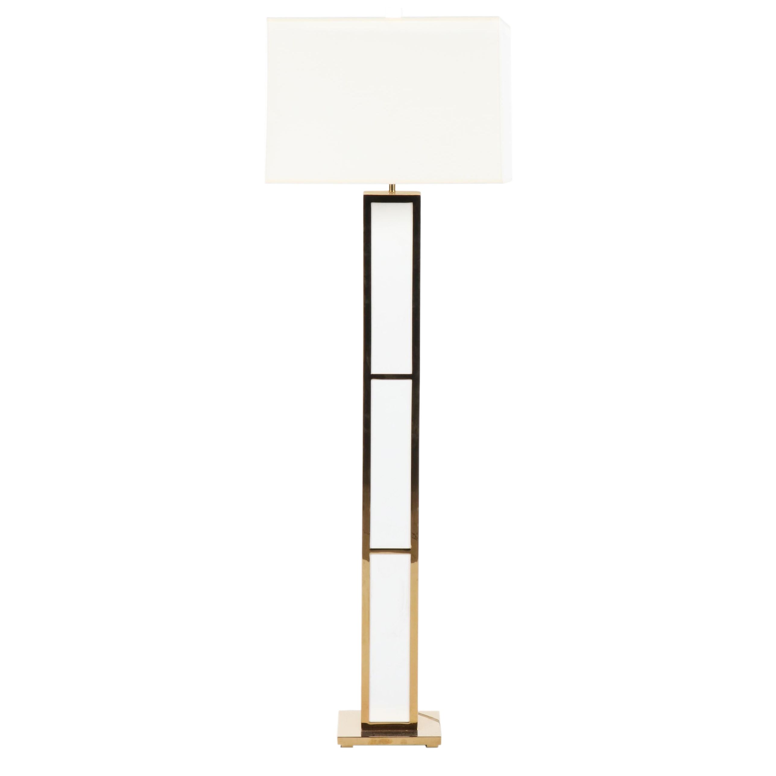 white column floor lamp