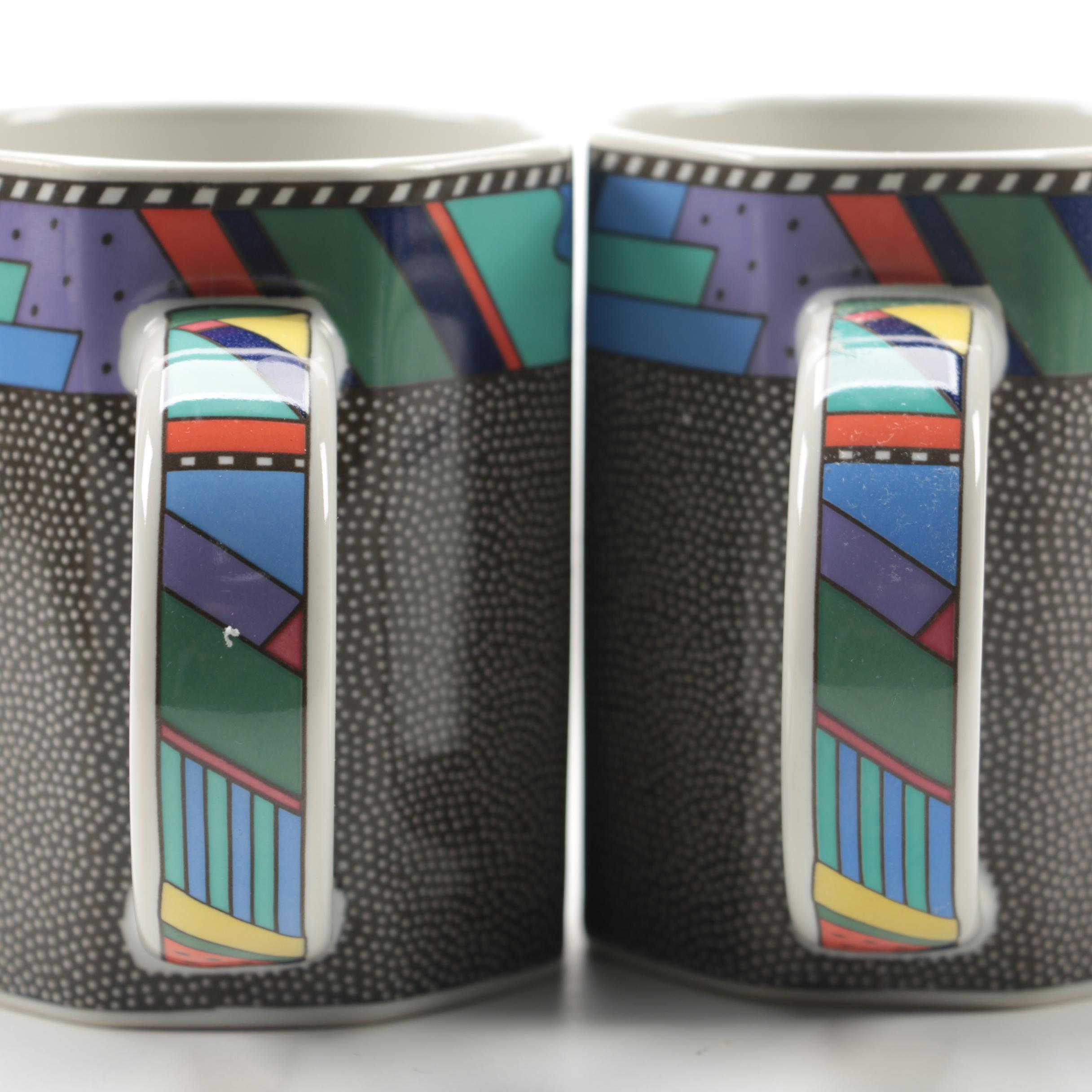 Rosenthal "Metropol" Ceramic Dinnerware and Morandini "K" Vase, 1990s