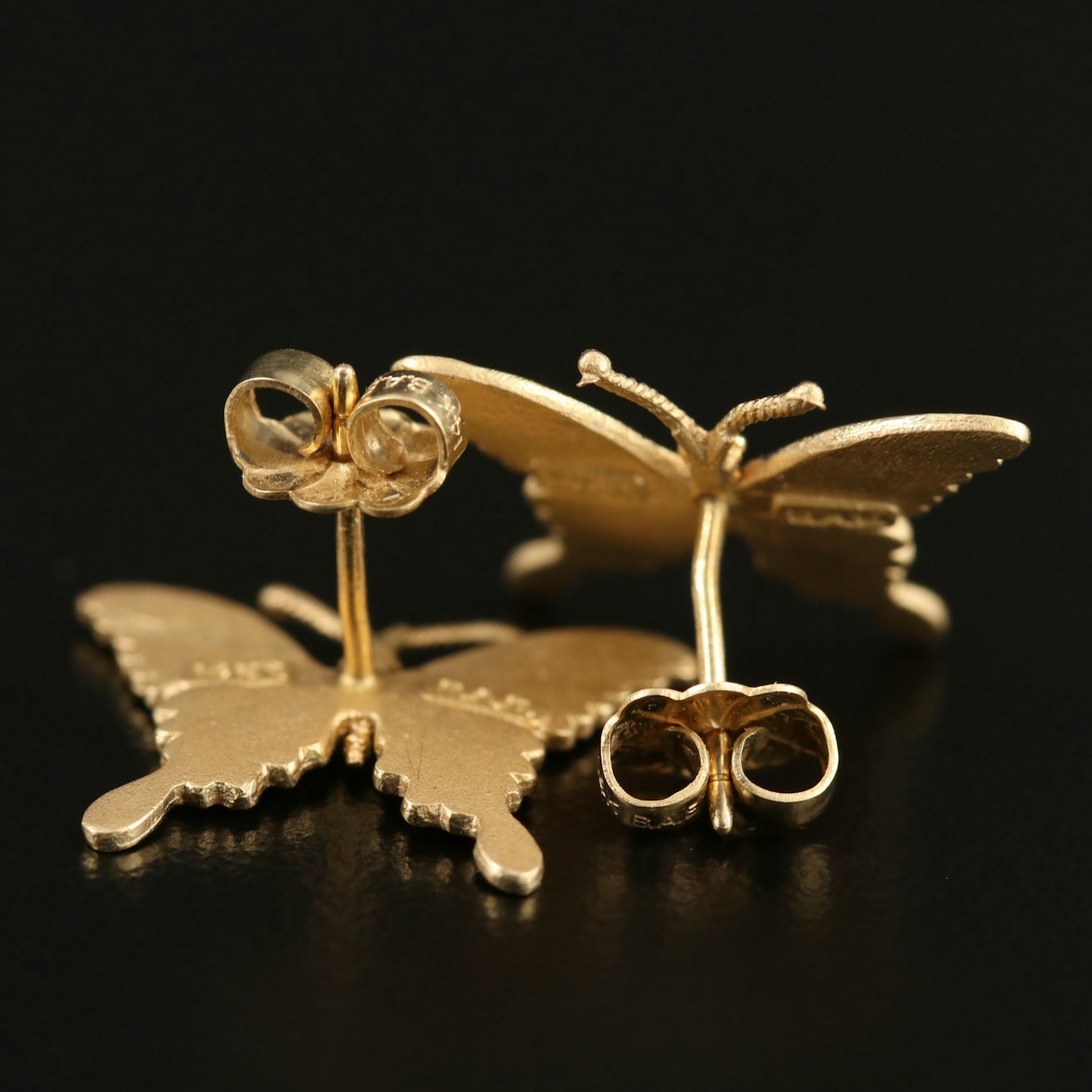 Vintage B.A. Ballou & Company 14K Swallowtail Butterfly Earrings | EBTH