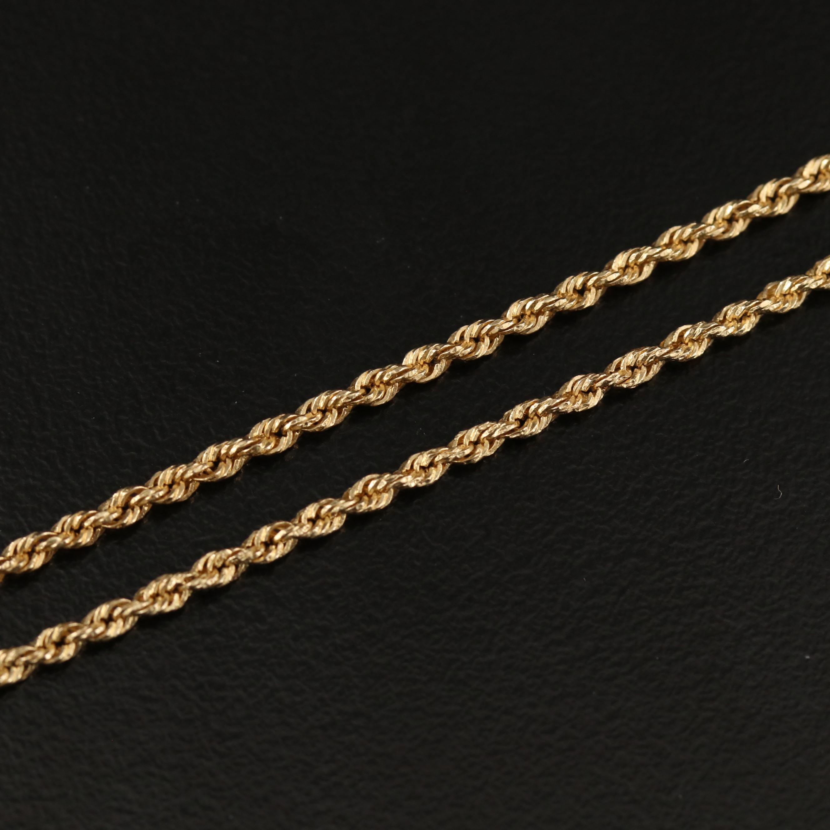 Michael Anthony 14K Rope Chain Necklace EBTH