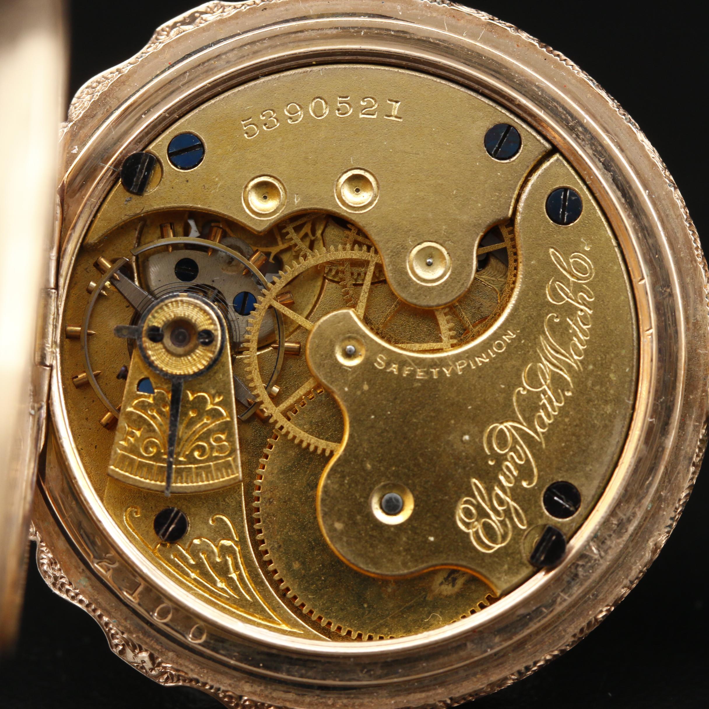 1894 Elgin Gold Filled Hunting Case Pocket Watch EBTH