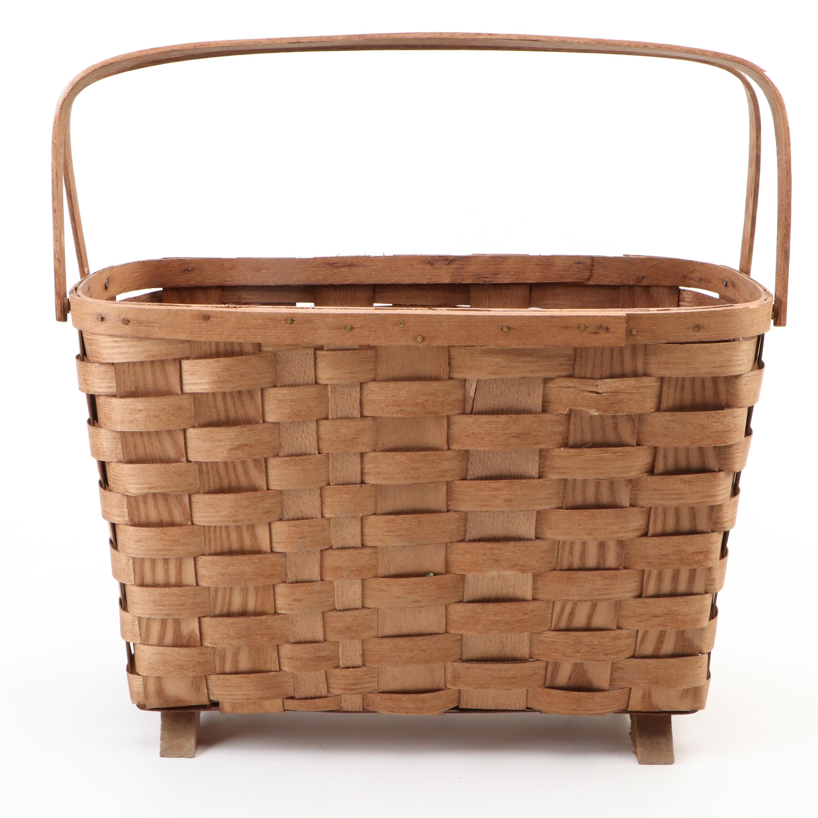 Two Woven Wood Baskets EBTH