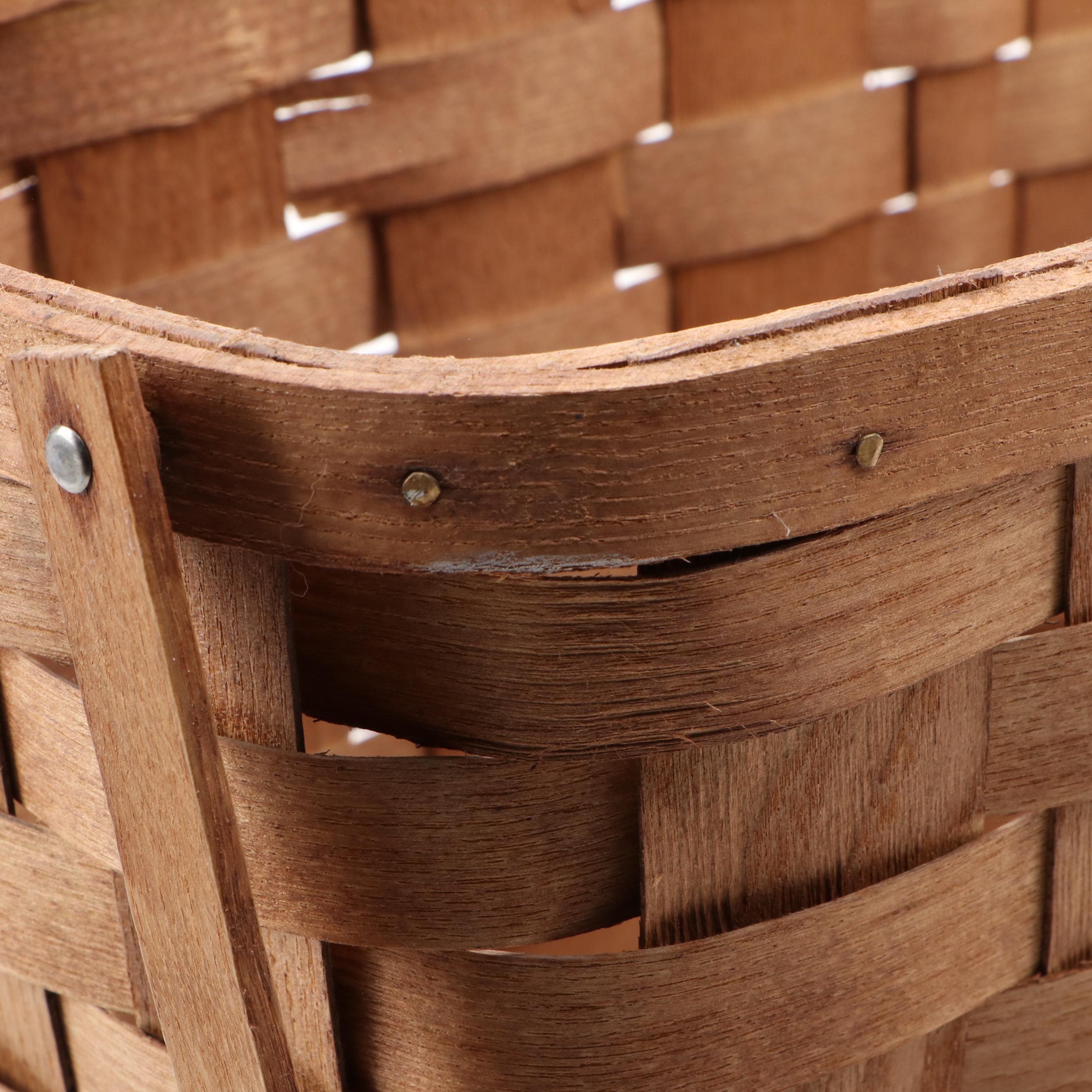 Two Woven Wood Baskets EBTH
