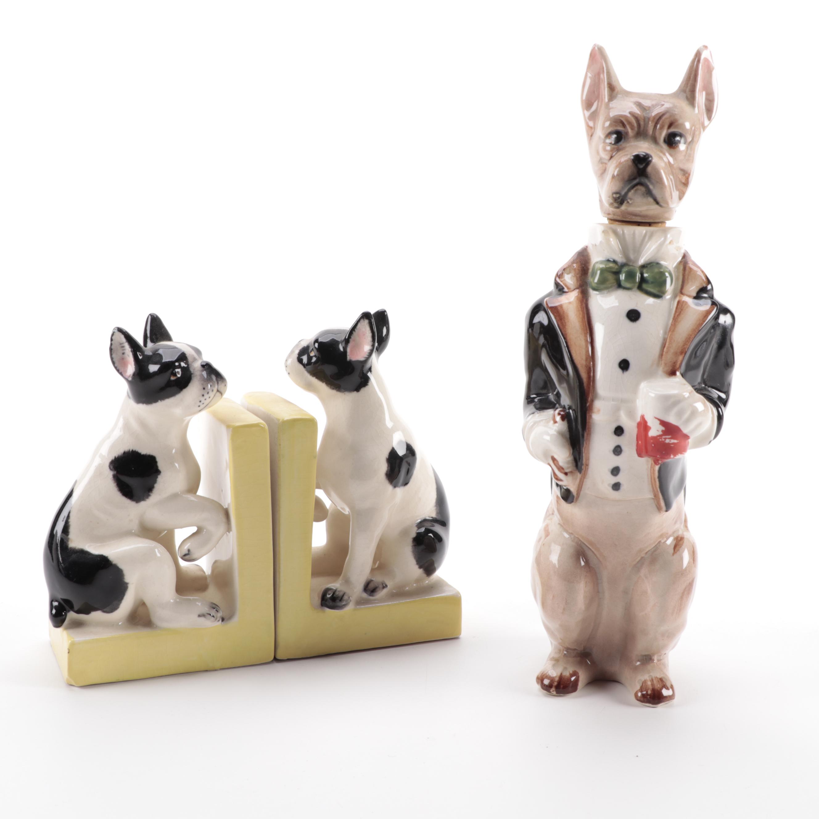 boston terrier bookends