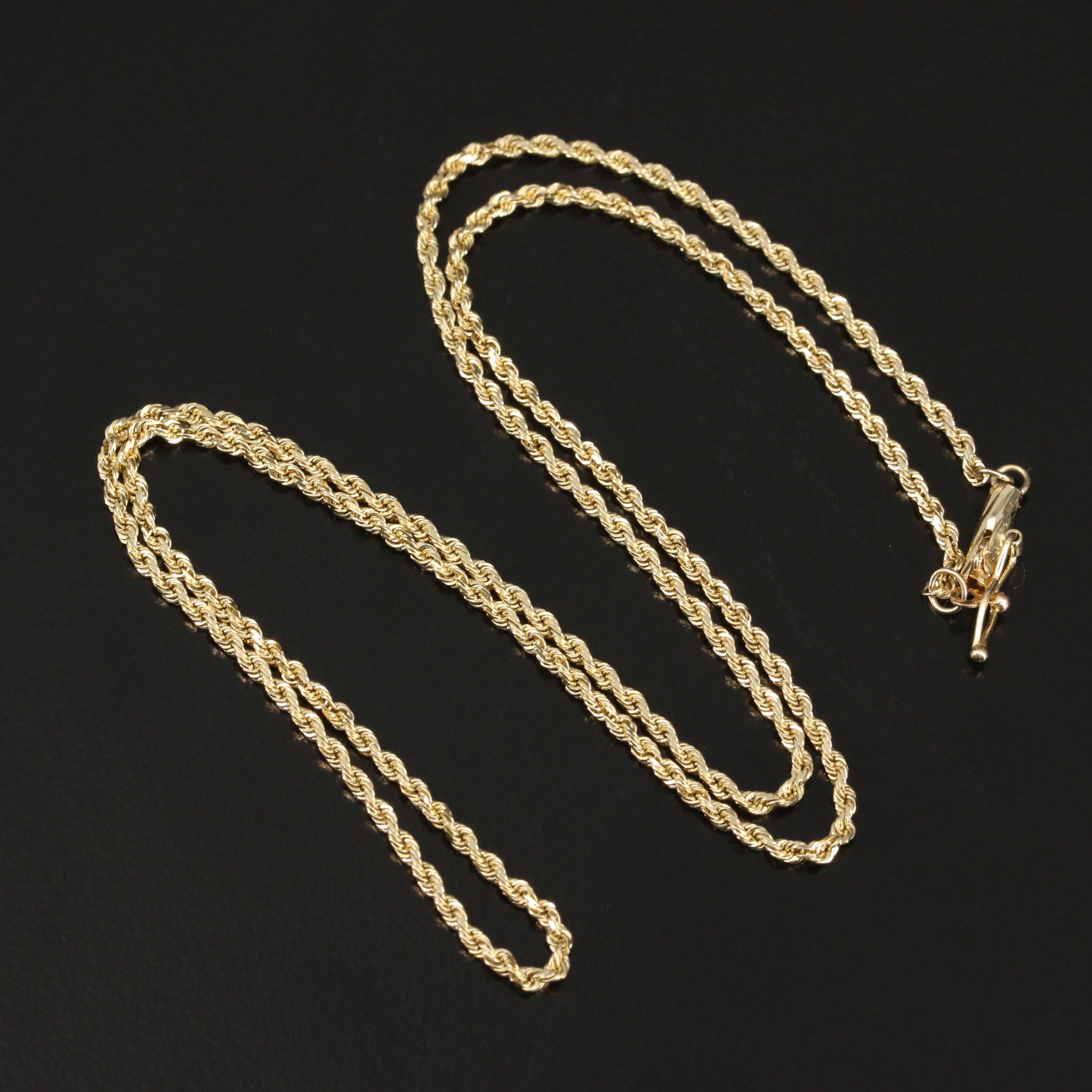 Michael Anthony 14K Rope Chain Necklace EBTH