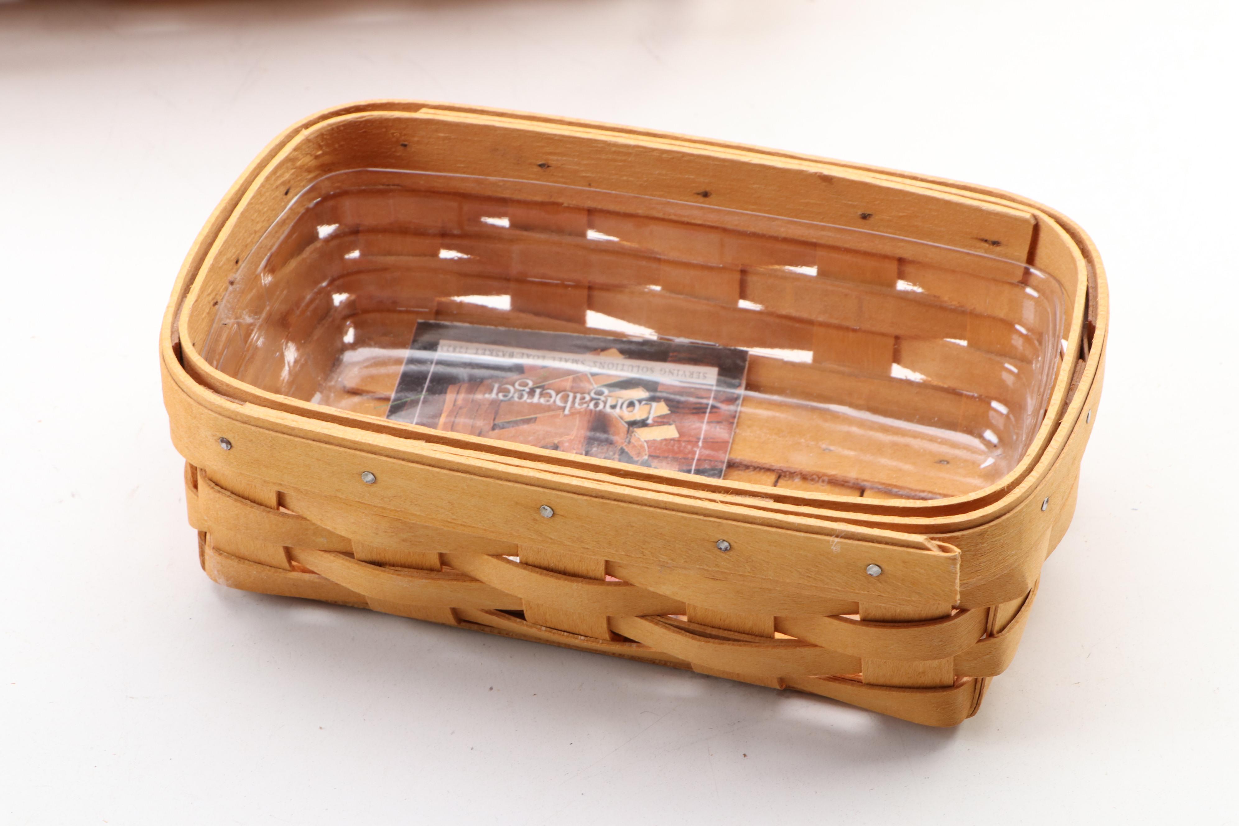 Longaberger Handwoven Baskets with Plastic Liners EBTH