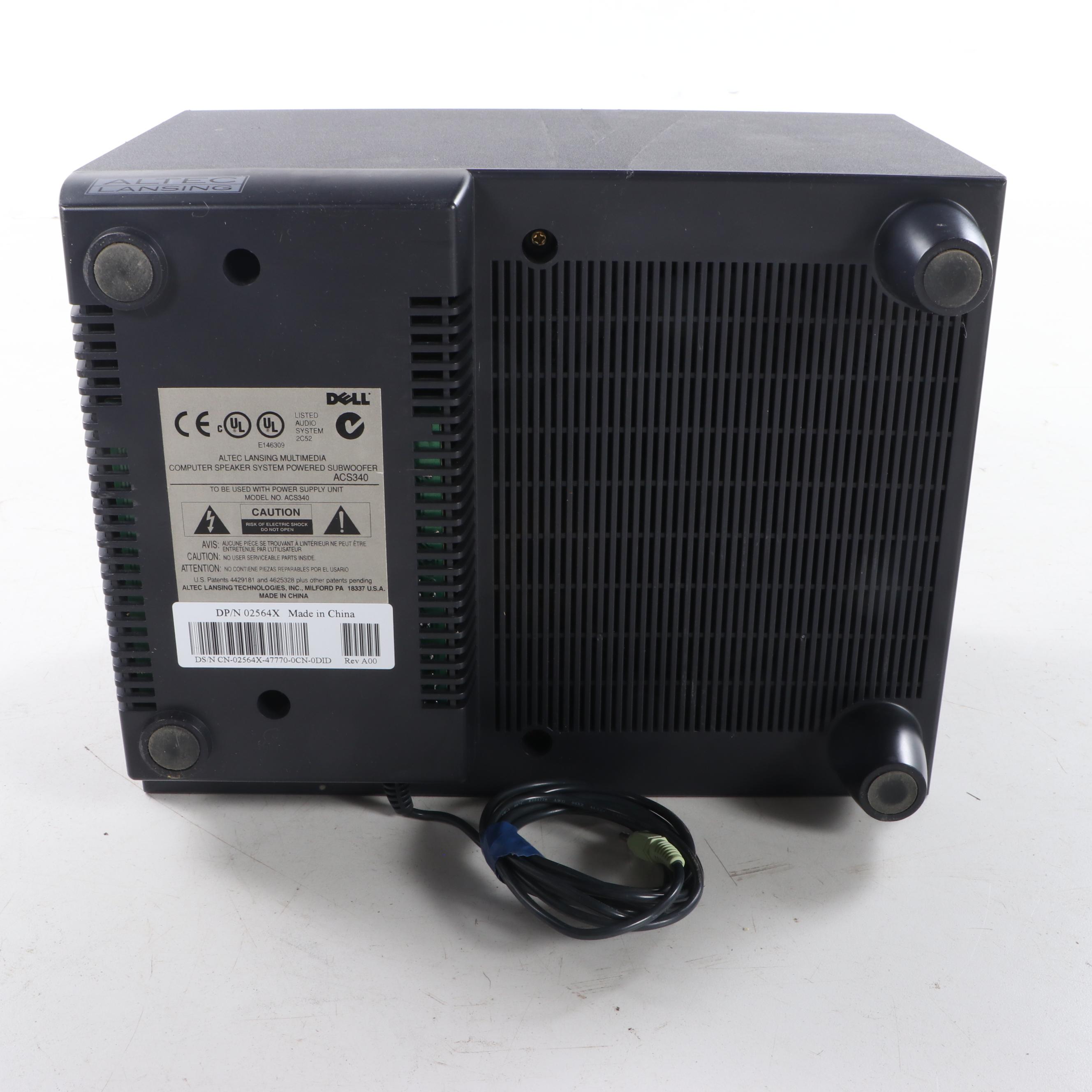 Altec Lansing ACS340 Computer Speaker System with Powered Subwoofer EBTH