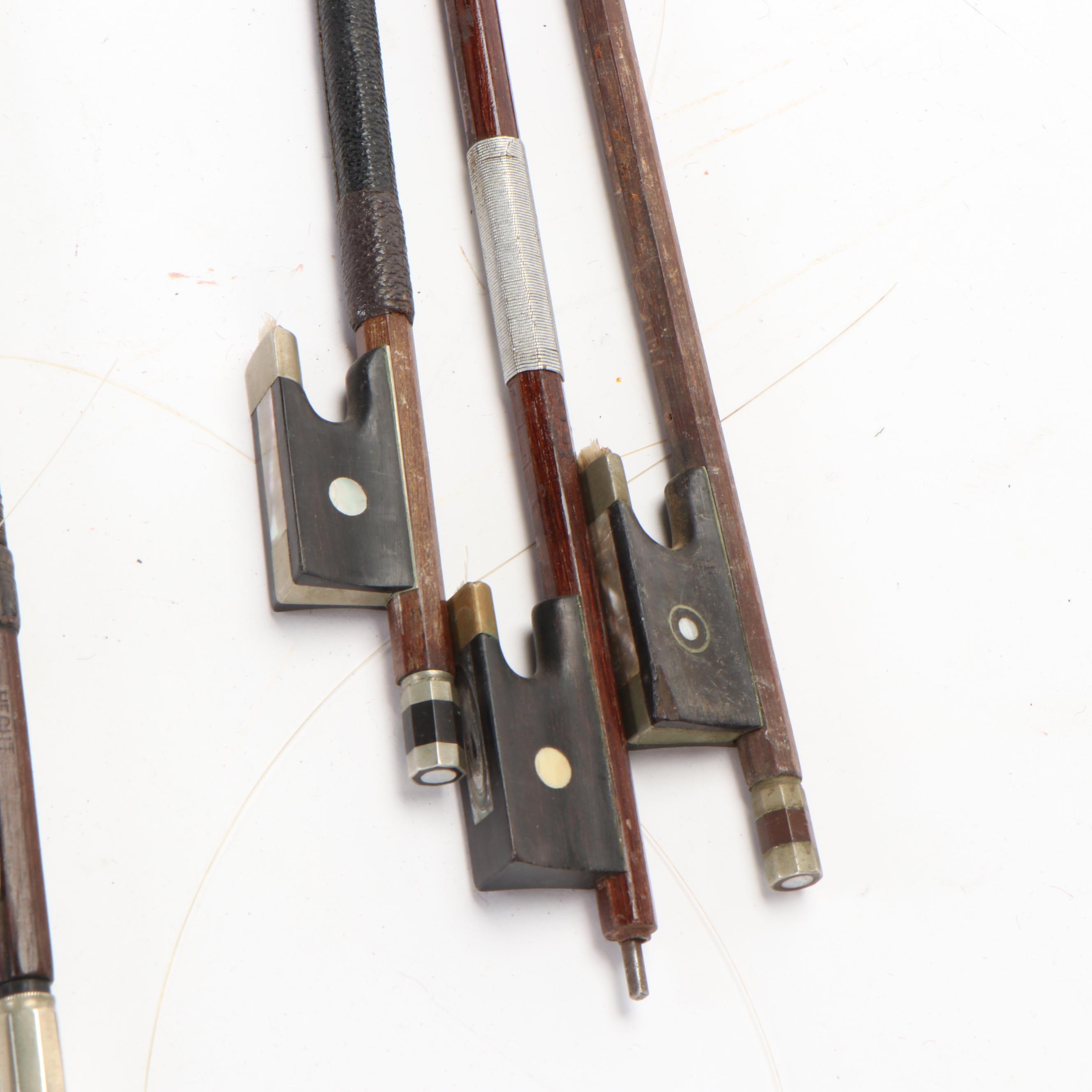 4/4 Violin Bow Sticks, with 3/4 and Viola Bows EBTH
