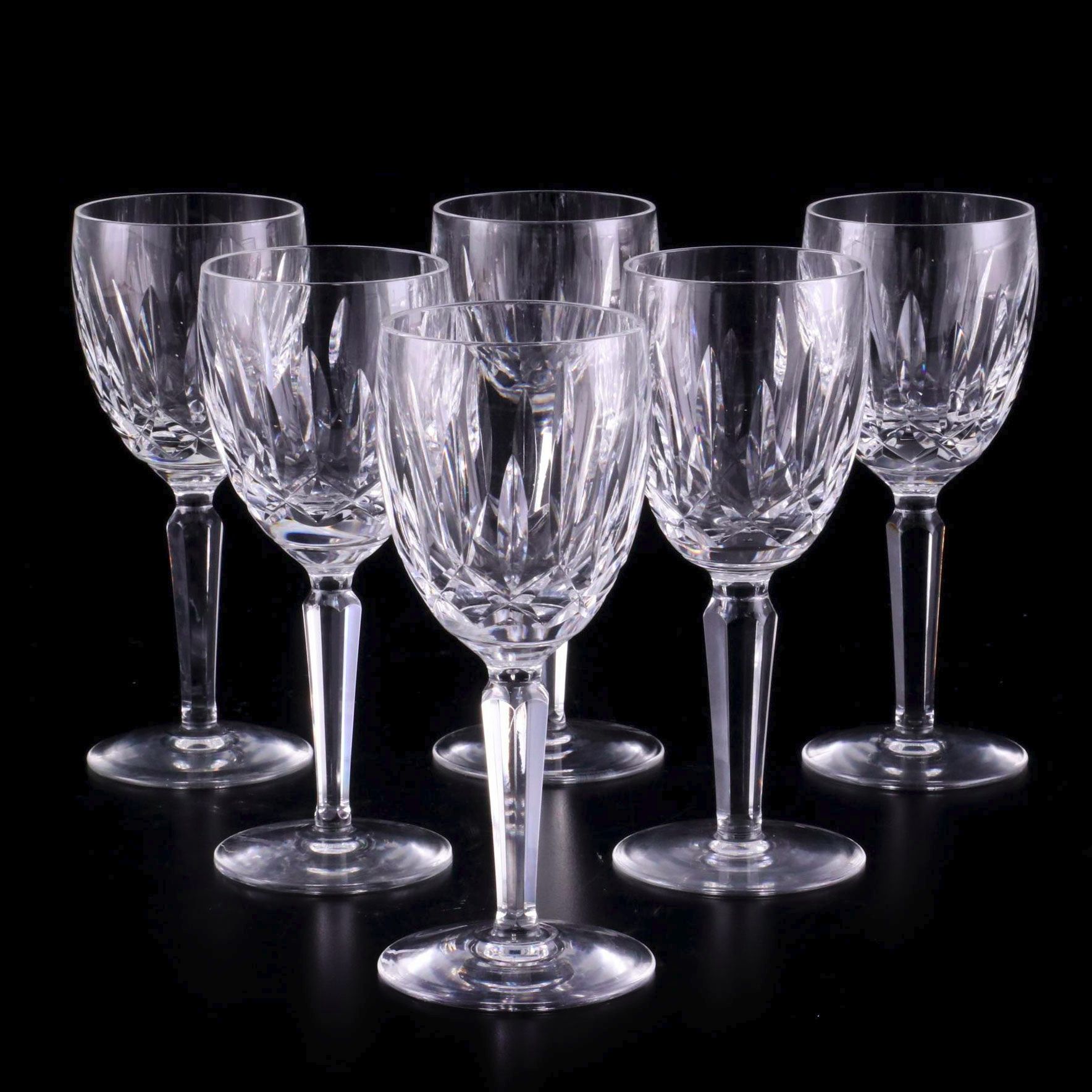 Waterford Crystal "Kildare" Claret Wine Glasses, Set of Six EBTH