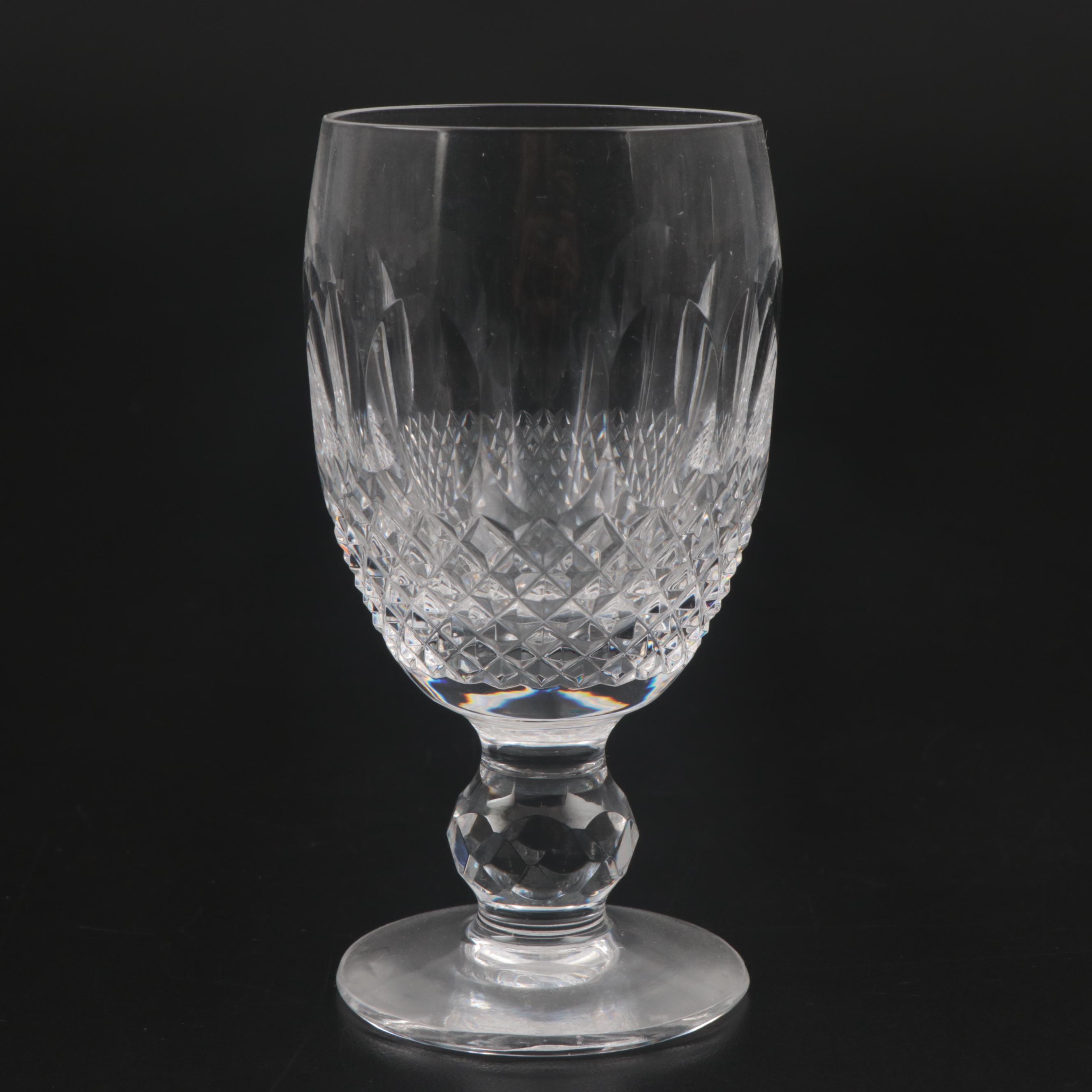 Waterford Crystal "Colleen Short Stem" White Wine and Port Wine Glasses