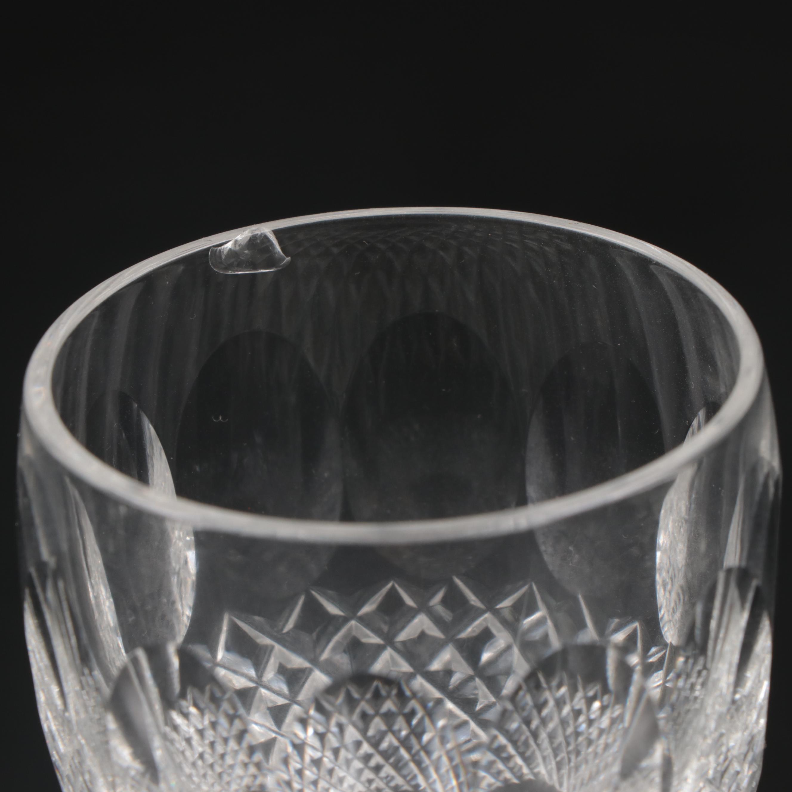 Waterford Crystal "Colleen Short Stem" White Wine and Port Wine Glasses