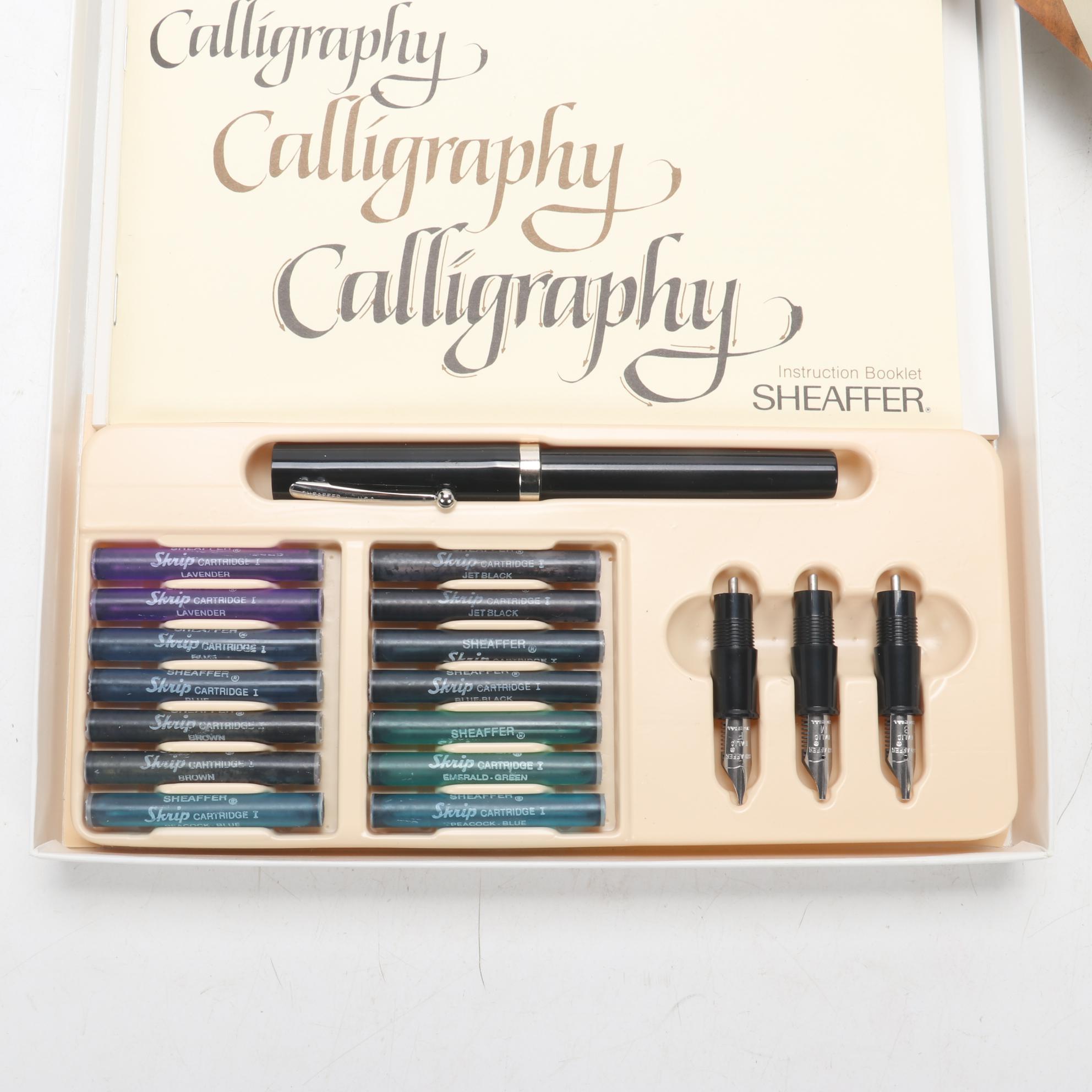 Sheaffer Calligraphy Intro Set with White Dot Fountain Pen in Original