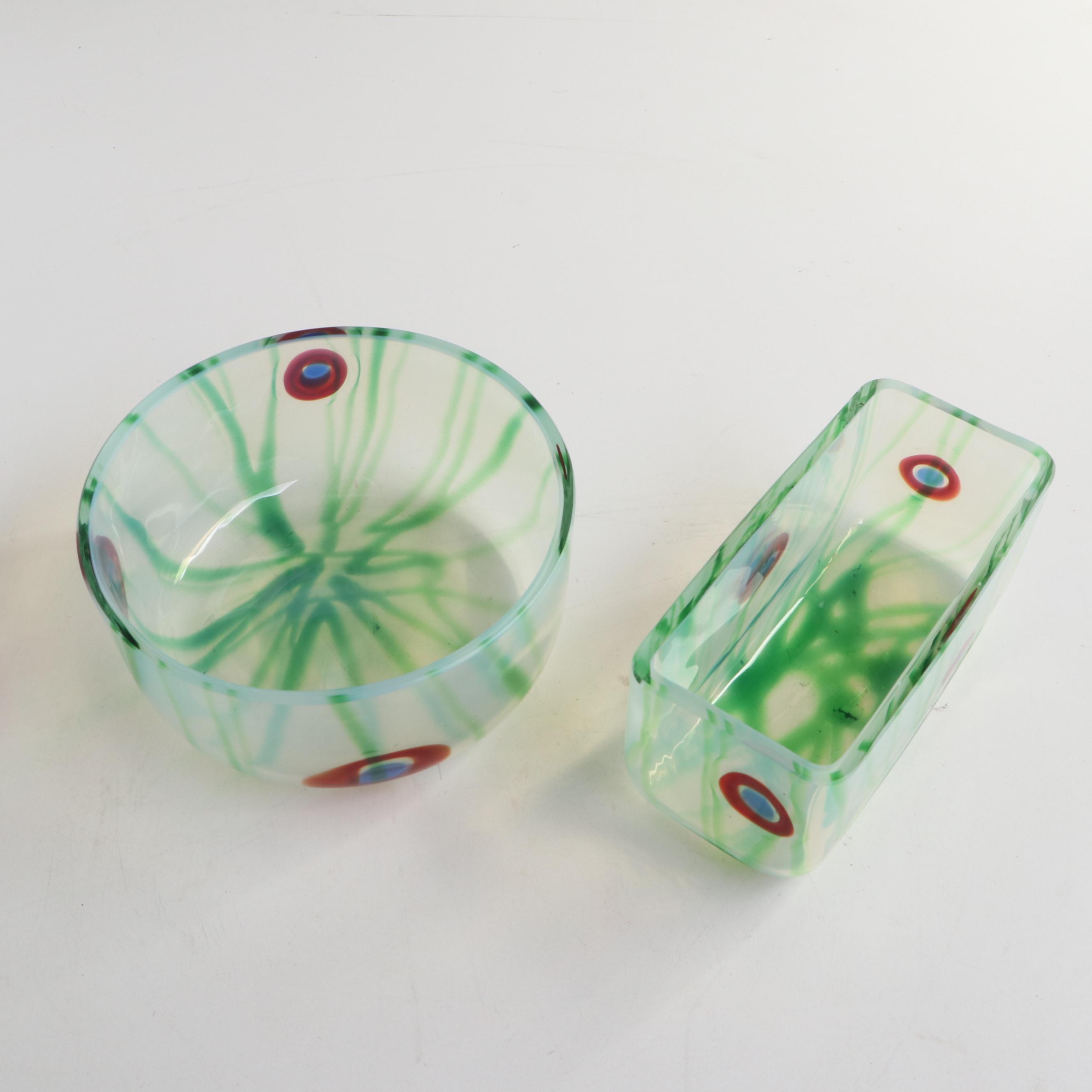 Joe Deanda HandBlown Pitcher and Mug with Other Art Glass Tableware EBTH